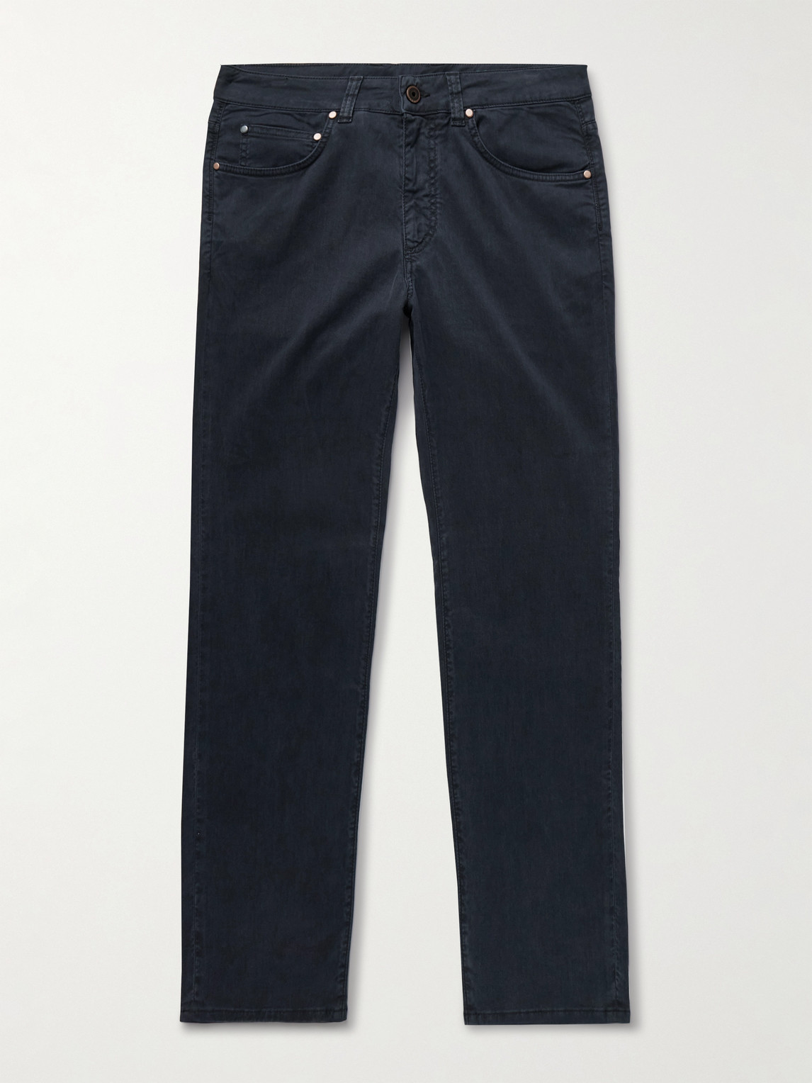 Boglioli Slim-Fit Straight-Leg Cotton-Blend Twill Trousers - Men