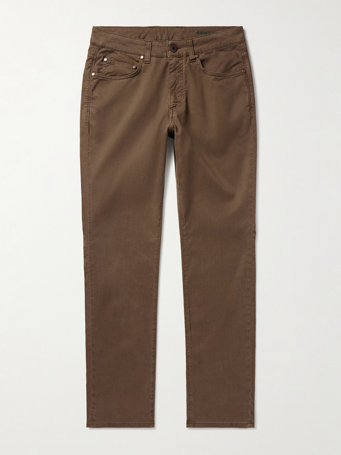 Boglioli Slim-Fit Straight-Leg Cotton-Blend Twill Trousers - Men