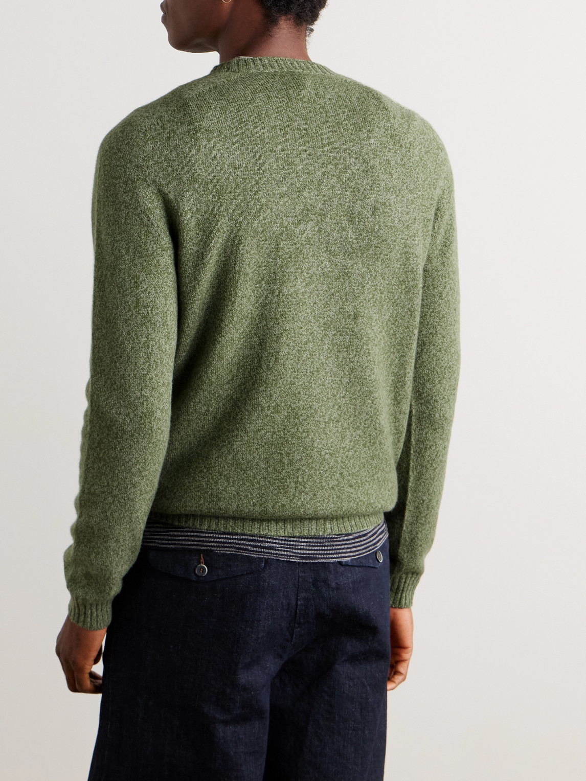 Boglioli Wool And Cashmere-blend Sweater In Gray