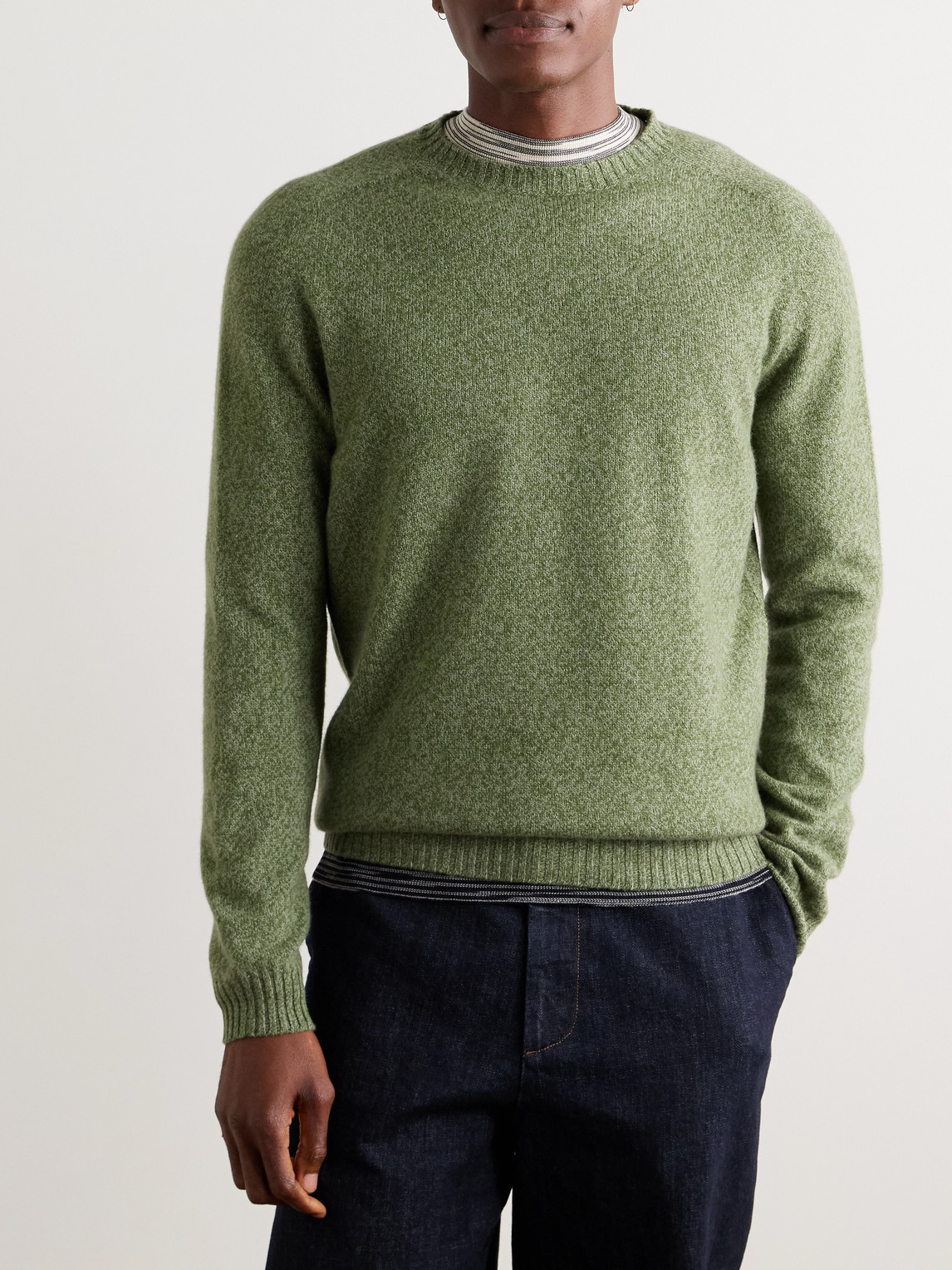 Boglioli Wool And Cashmere-blend Sweater In Gray