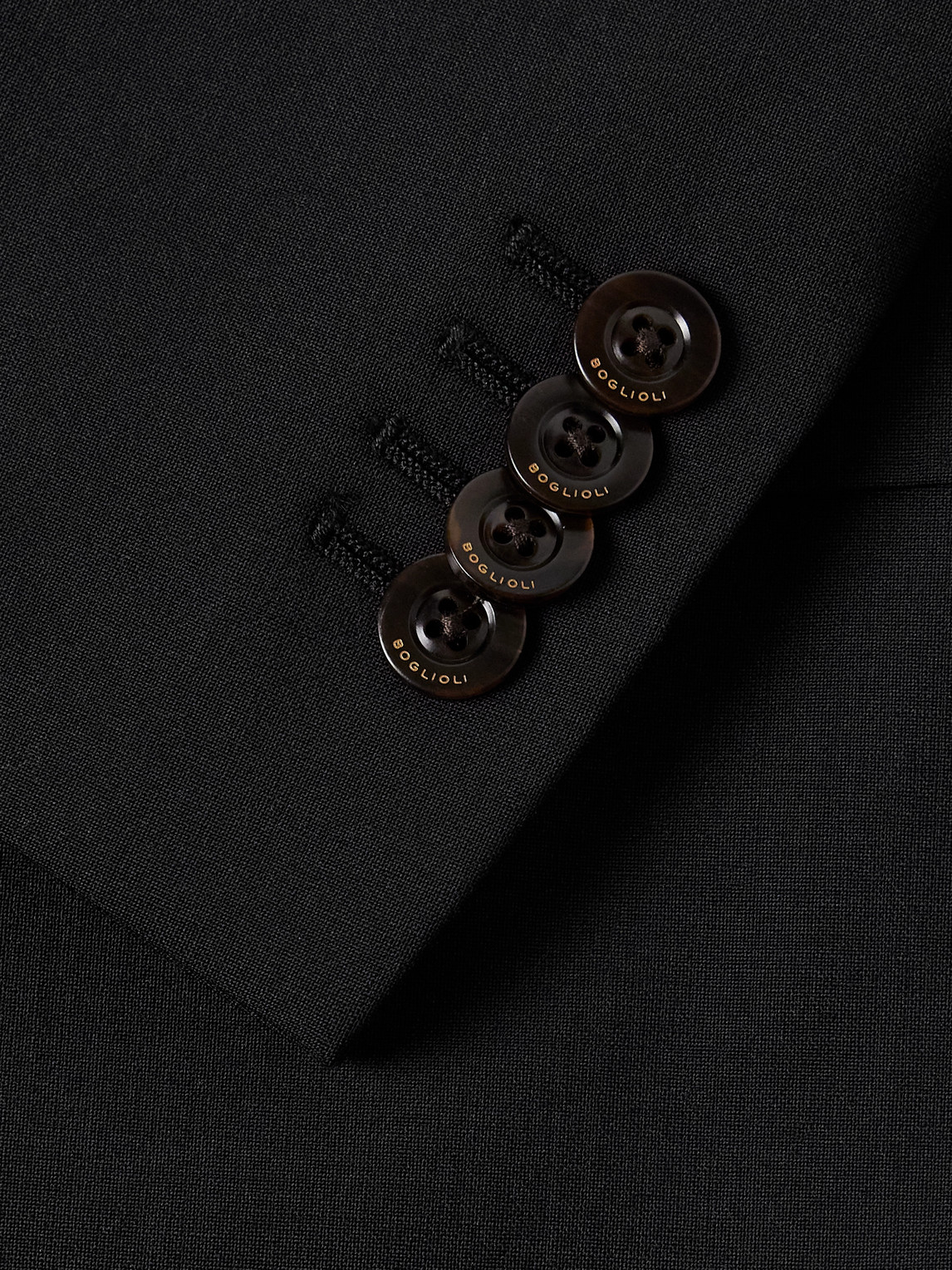 Boglioli K-jacket Unstructured Wool-blend Crepe Suit Jacket In Black