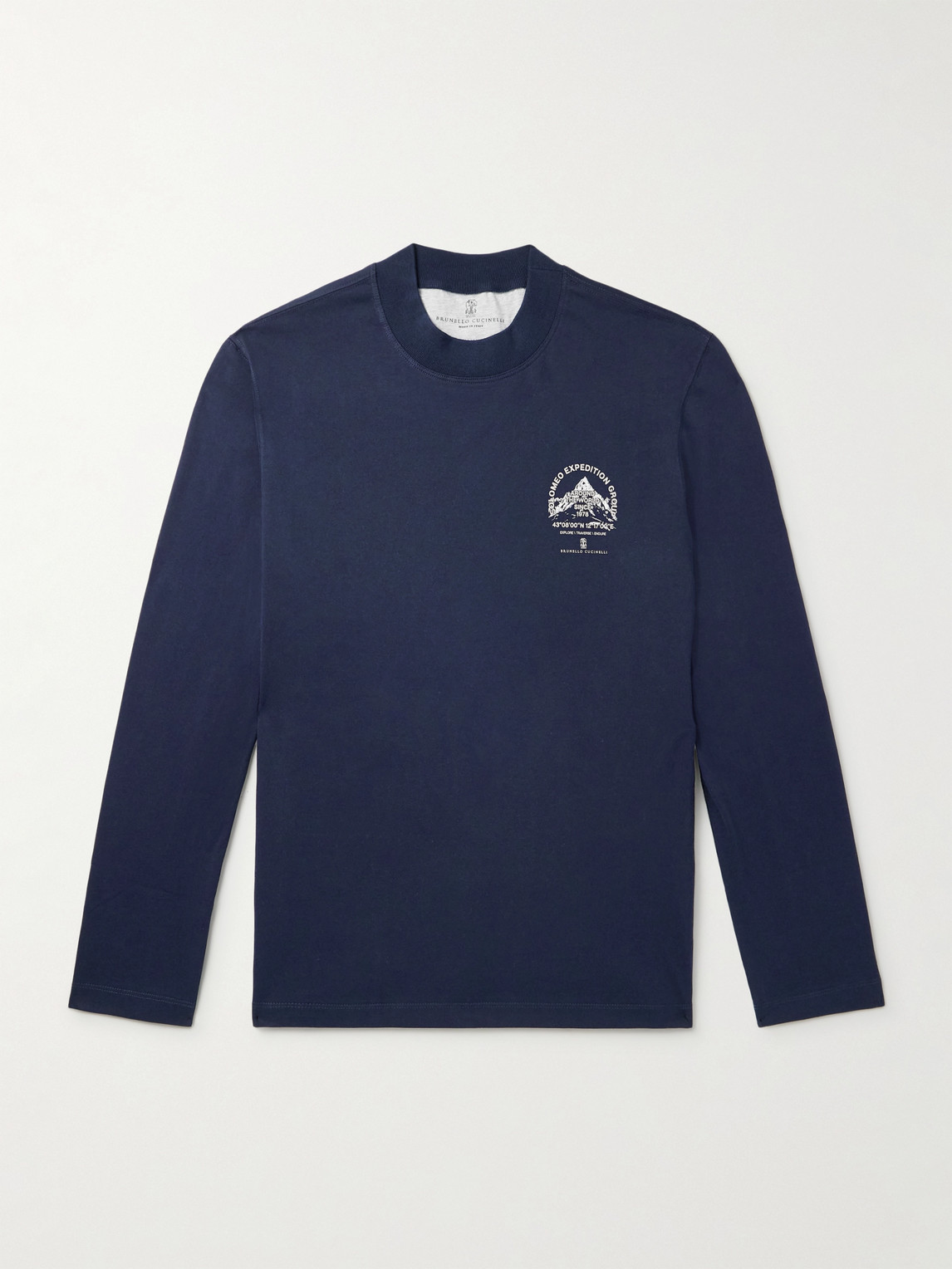 Brunello Cucinelli Slim-Fit Logo-Print Cotton-Jersey T-Shirten