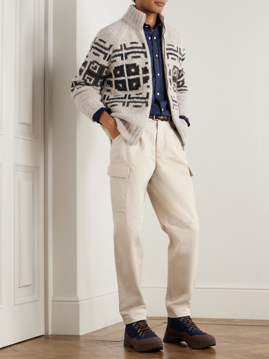 Straight-Leg Virgin Wool-Flannel Cargo Trousers — 2