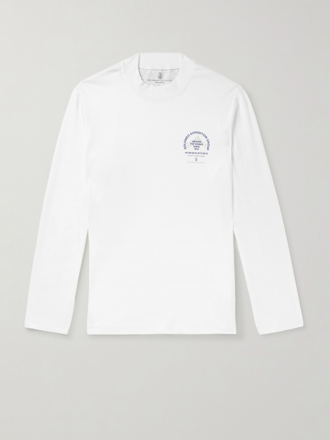 Brunello Cucinelli Slim-Fit Logo-Print Cotton-Jersey T-Shirten