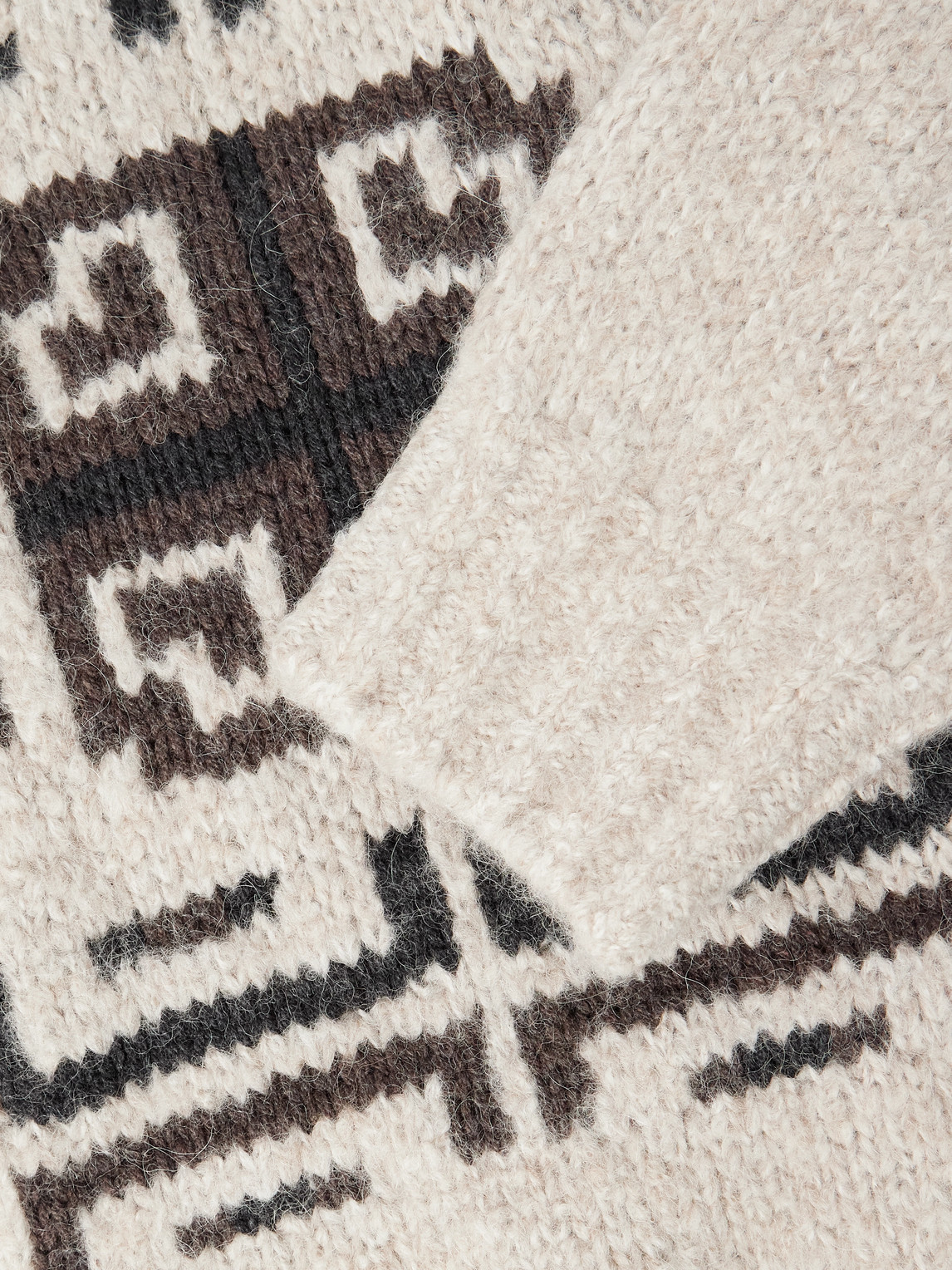 Intarsia-Knit Alpaca-Blend Cardigan