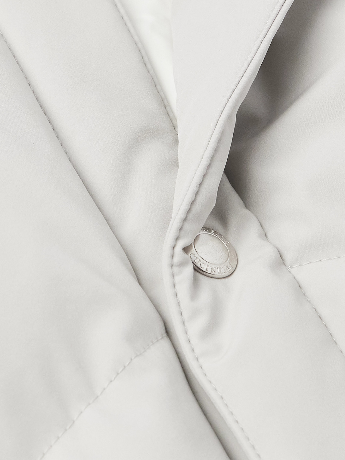 Brunello Cucinelli Quilted Shell Down Gilet In Neutral