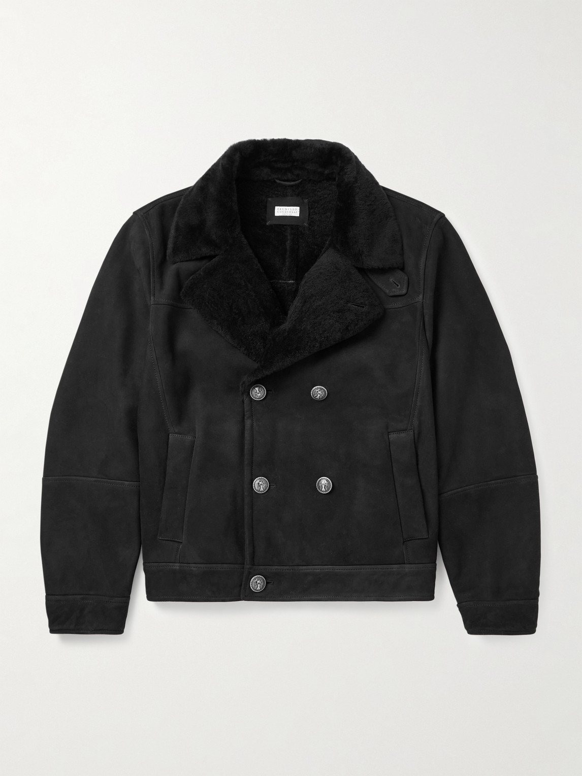 Brunello Cucinelli Double-Breasted hearling Jacket - Men