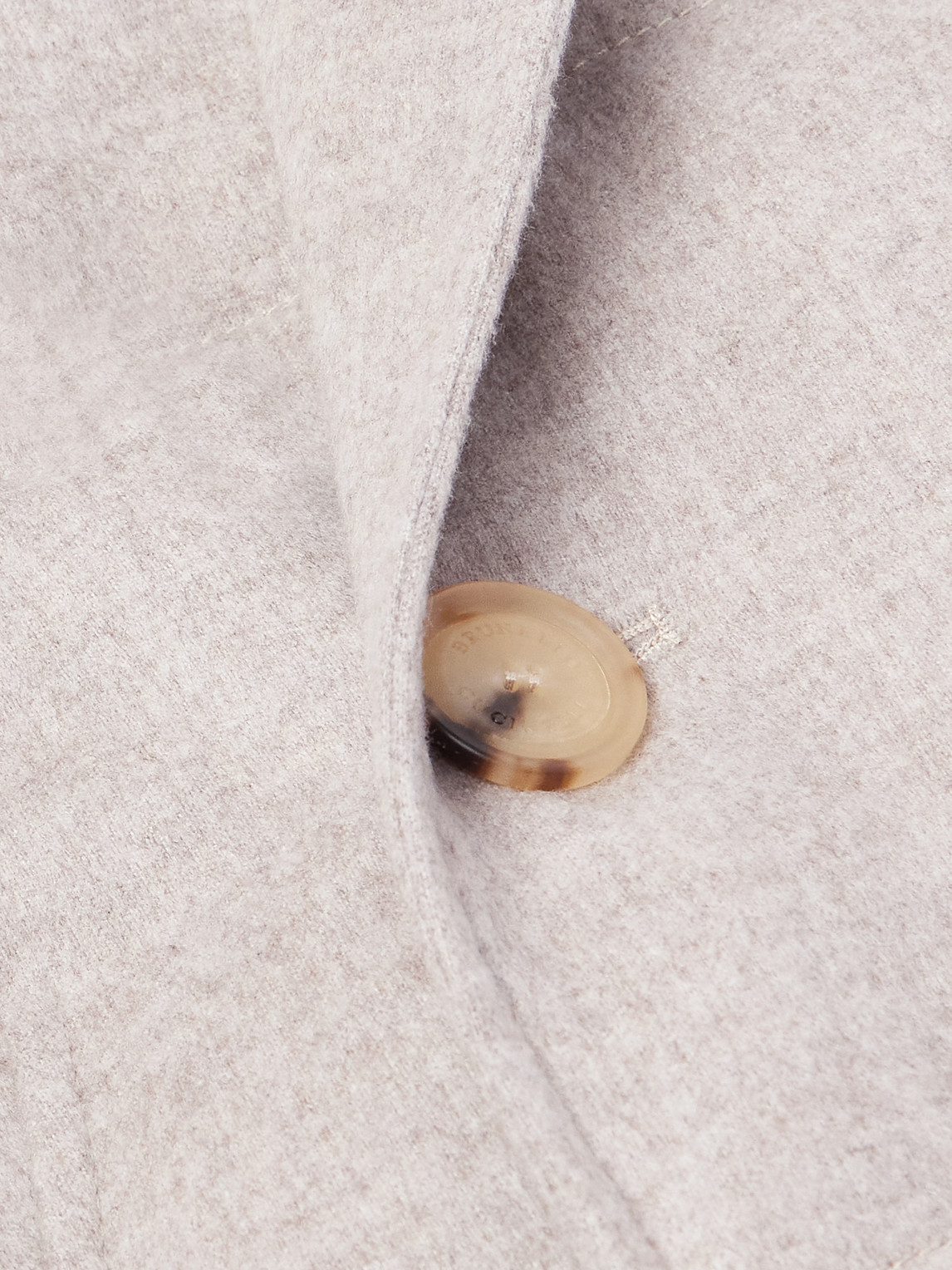  Brunello Cucinelli - Double-breasted Shearling-trimmed Quilted Cashmere Down Coat - Men - Neutrals - It 48 