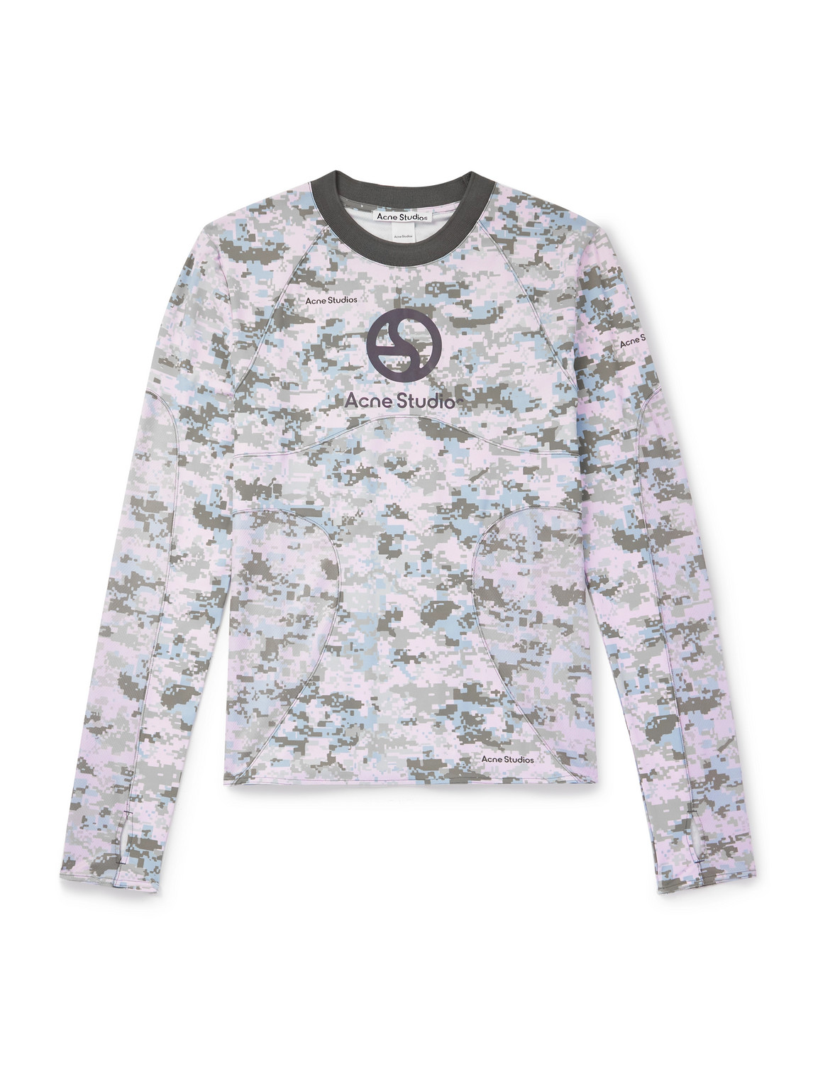 Acne Studios Elway Camouflage-print Jersey T-shirt In Green
