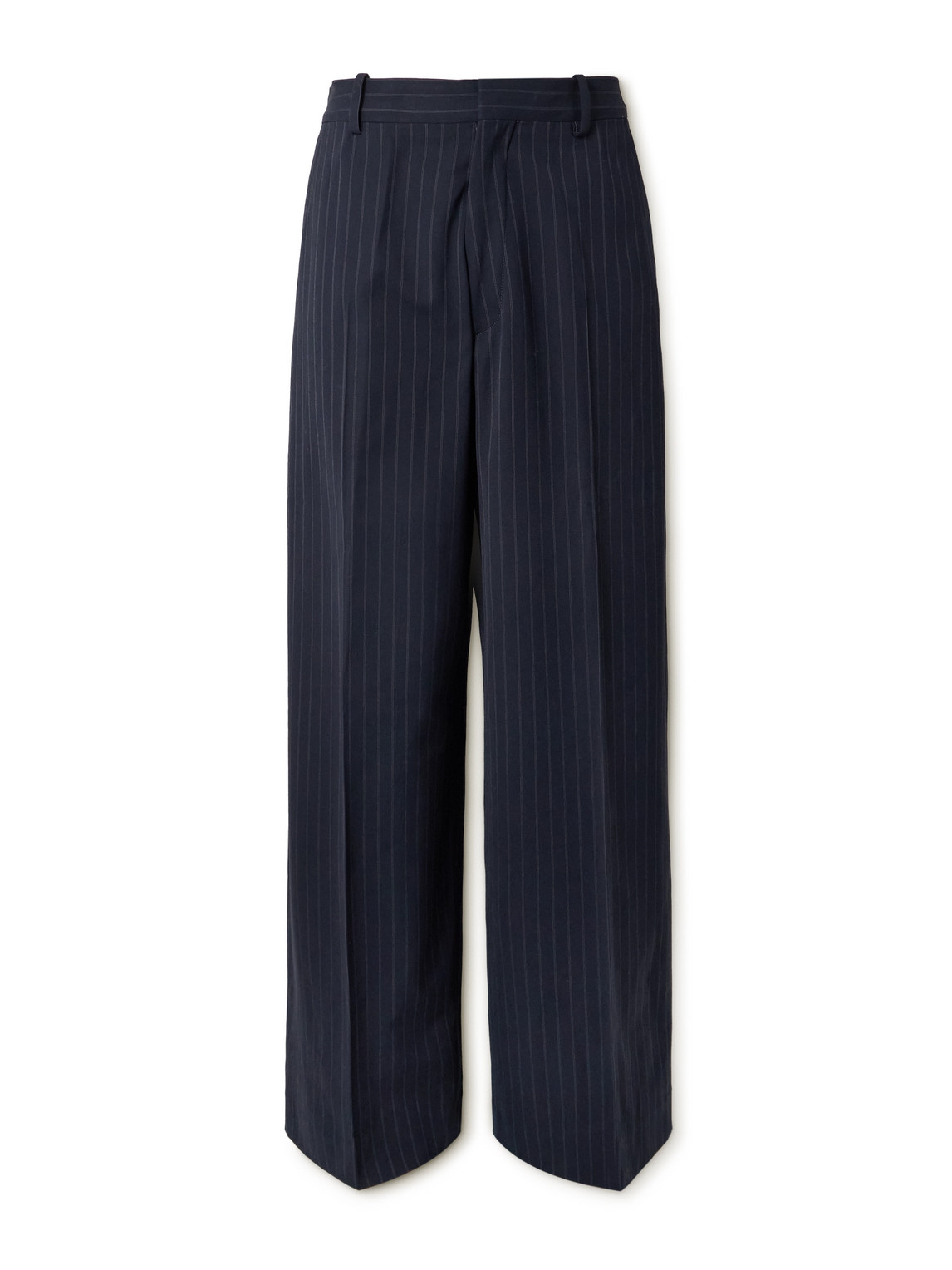Acne Studios Pasant Wide-leg Pinstriped Twill Suit Trousers In Blue