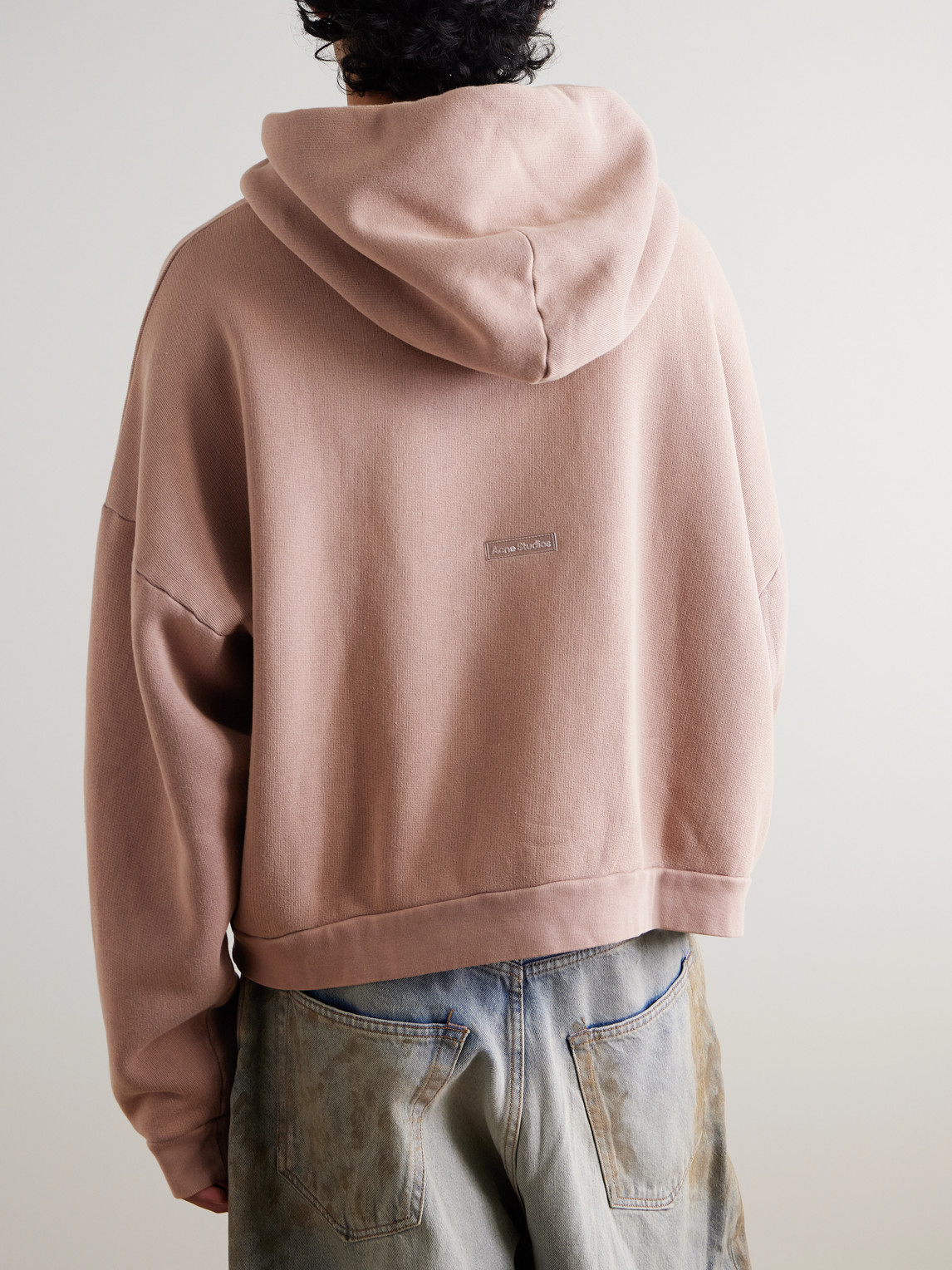 Acne Studios Fester H Cotton-jersey Hoodie In Purple