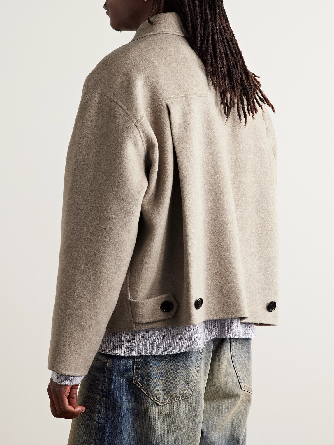 Acne Studios Doveo Double-faced Wool And Cashmere-blend Felt Jacket In Neutral