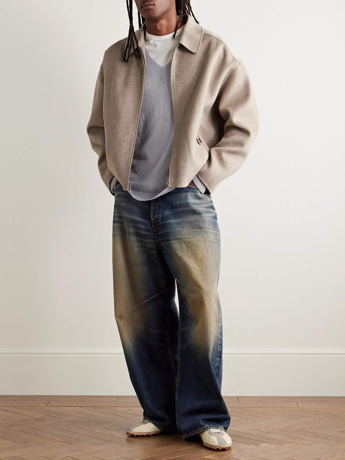 Acne Studios Doveo Double-faced Wool And Cashmere-blend Felt Jacket In Neutral