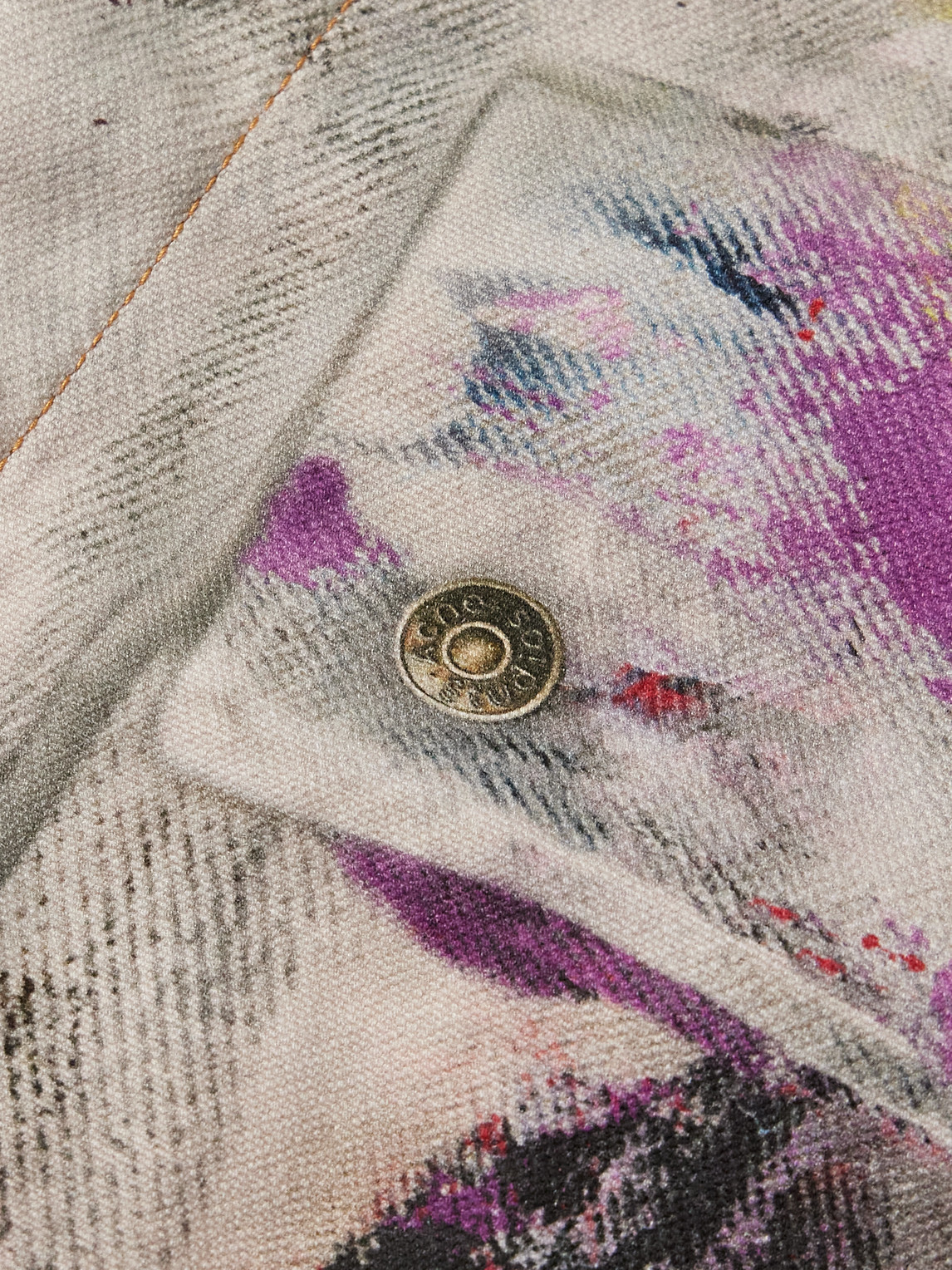 Acne Studios Trompe-l'œil Printed Denim Jacket In Multi