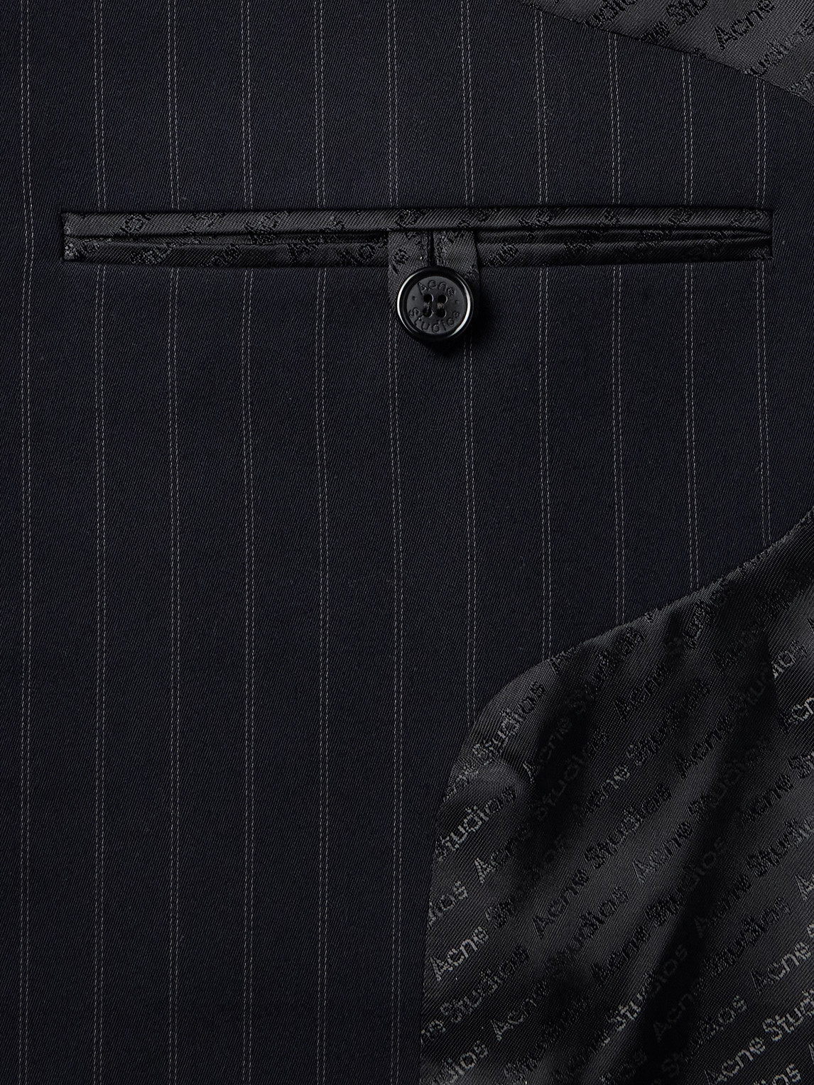 Acne Studios Jotam Oversized Pinstriped Twill Blazer In Black