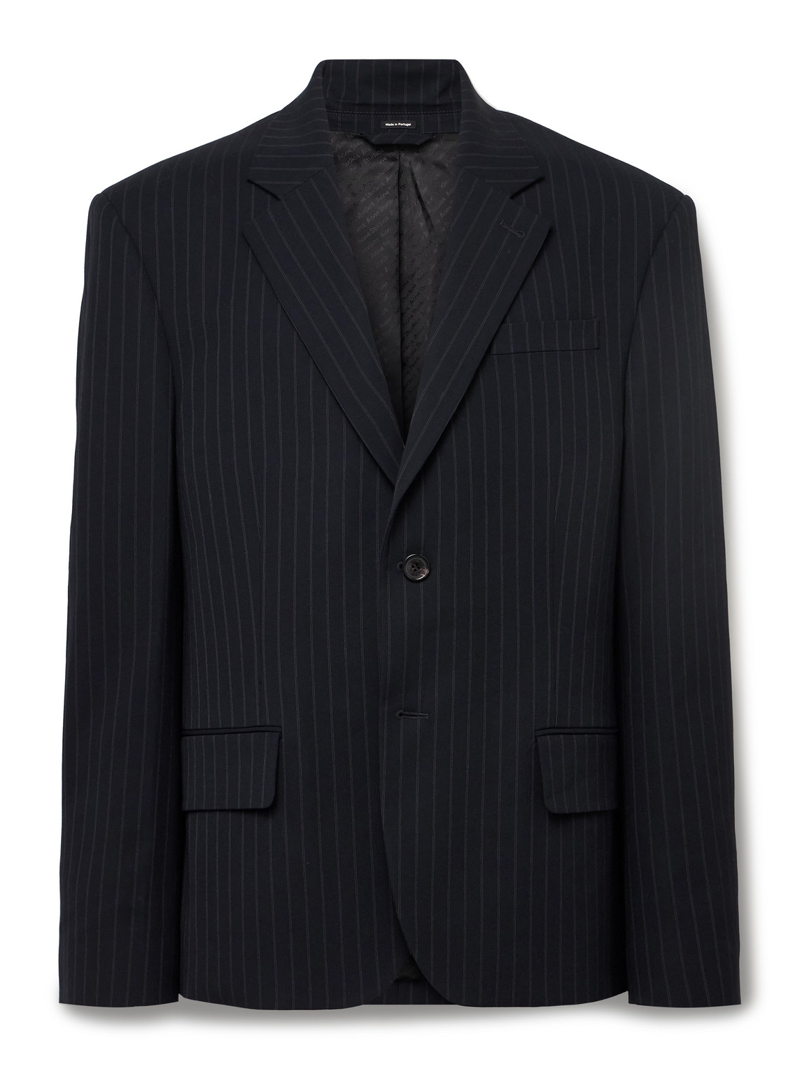 Acne Studios Jotam Oversized Pinstriped Twill Blazer In Black