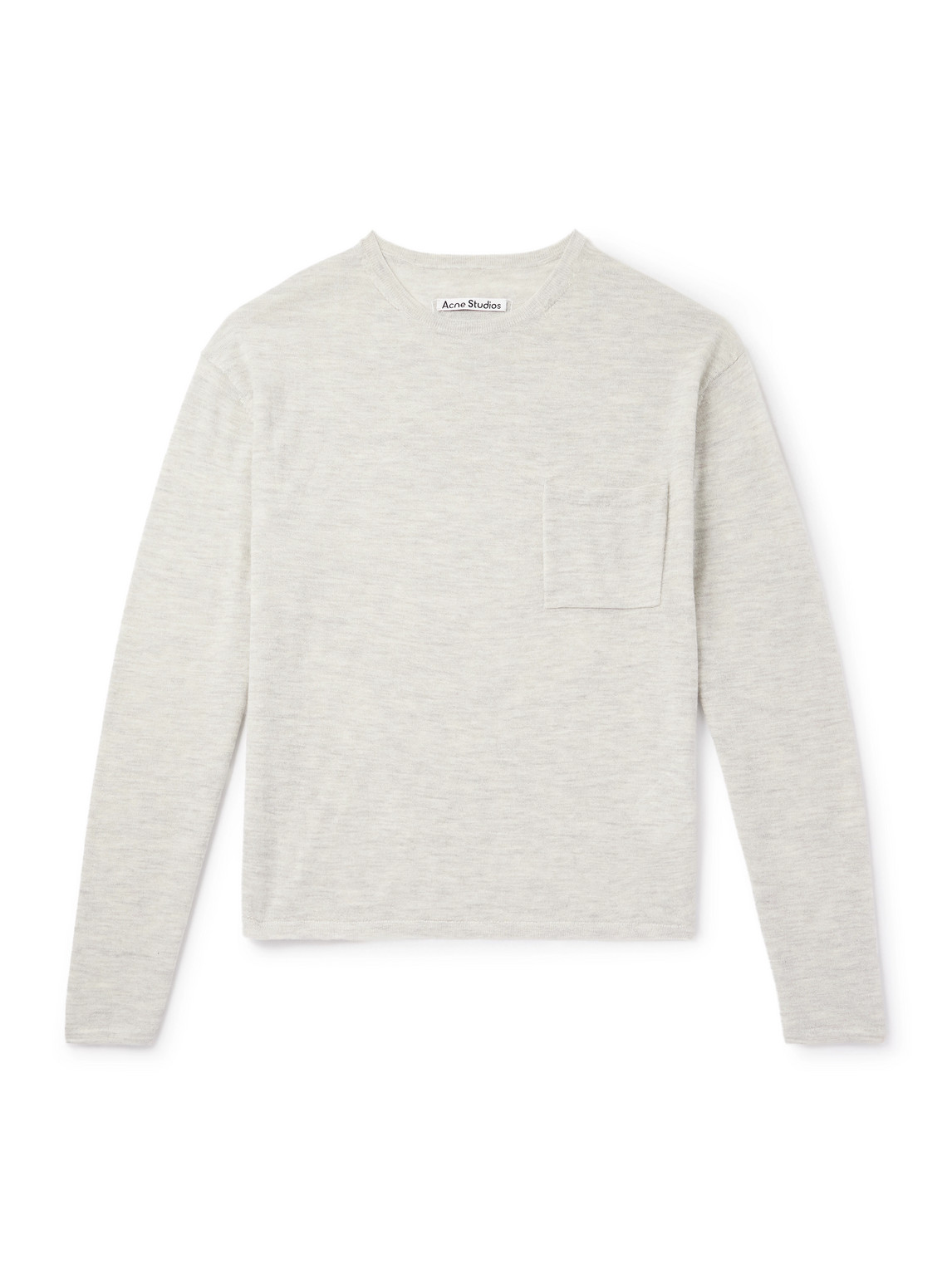 Acne Studios Kluna Logo-appliquéd Cashmere Sweater In Gray