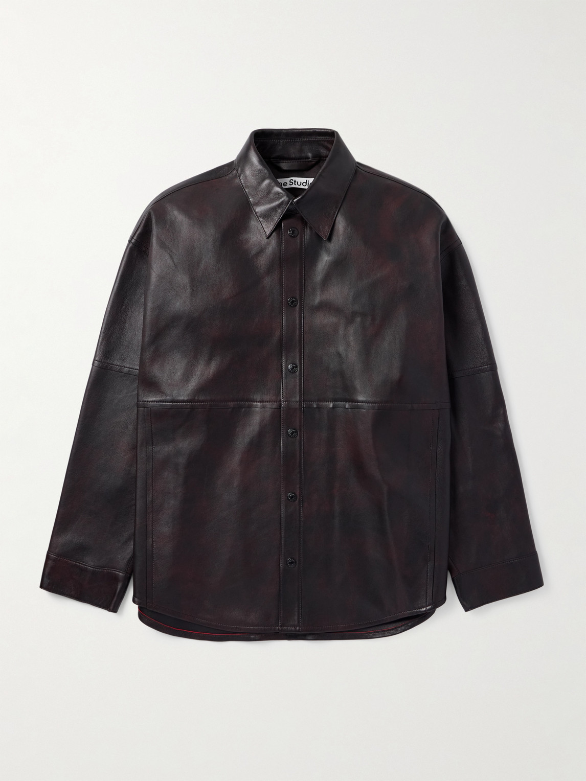Acne Studios Laraw Oversized Leather Shirt Jacket - Men
