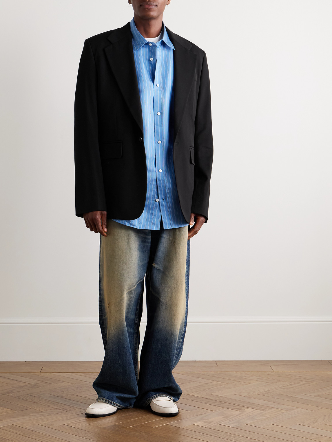 Acne Studios Juman Twill Blazer In Black