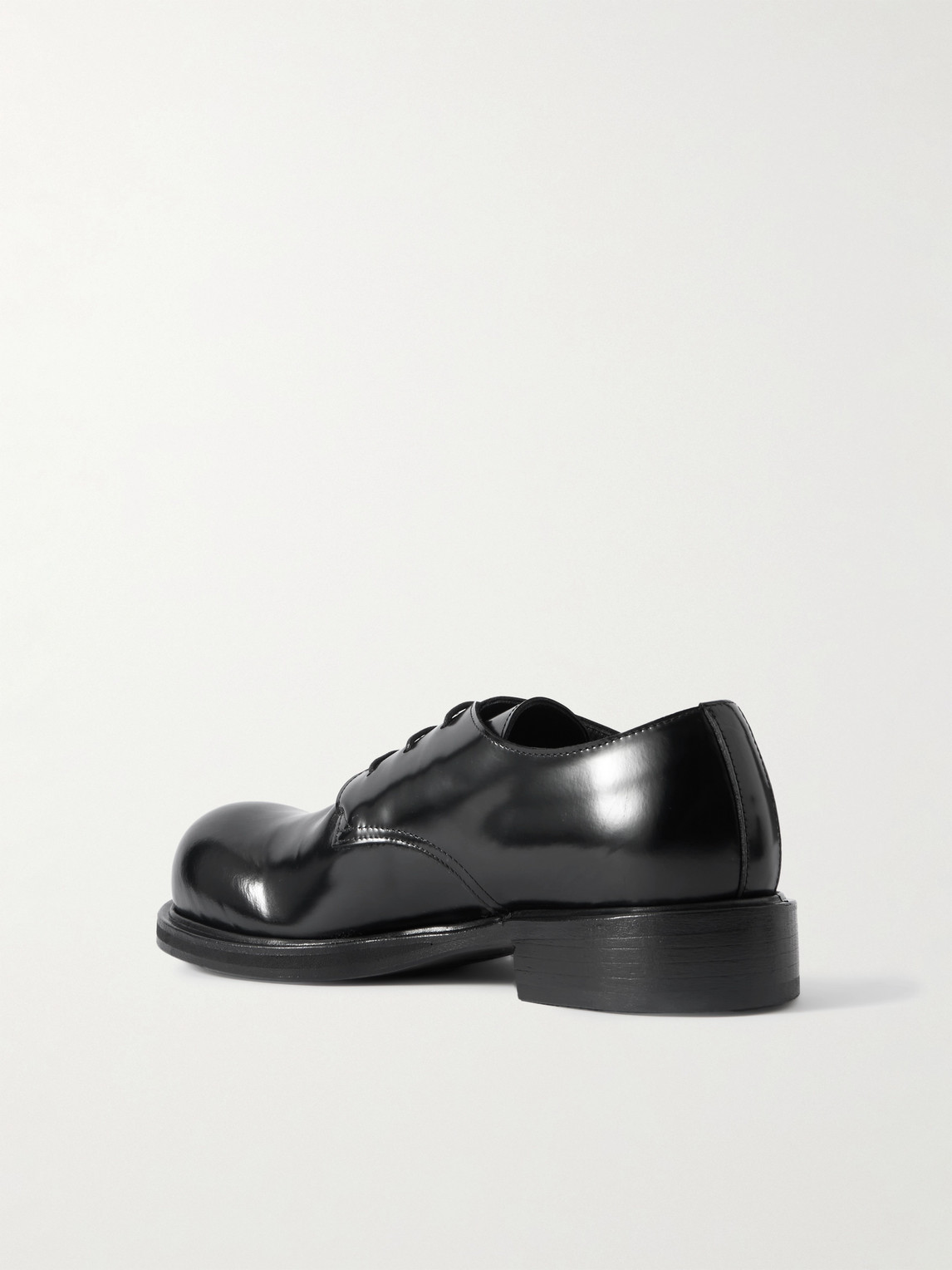 Acne Studios Glossed-leather Derby Shoes In Black