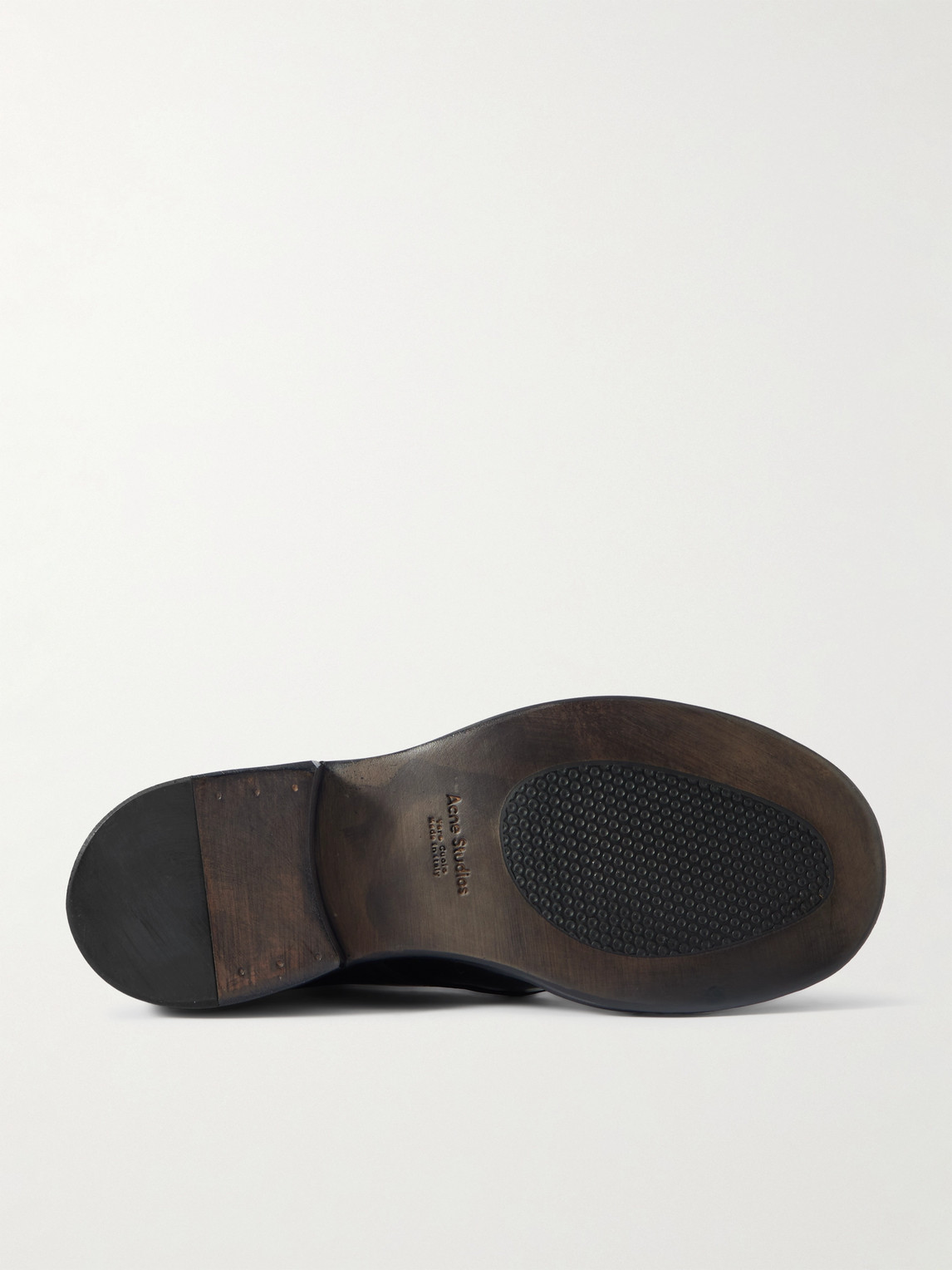 Acne Studios Glossed-leather Derby Shoes In Black