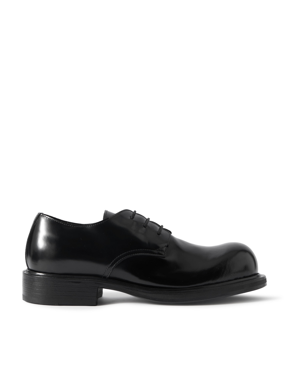 Acne Studios Glossed-leather Derby Shoes In Black