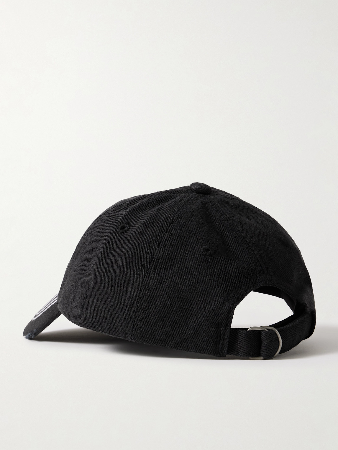 Acne Studios Cuddy Logo-embroidered Organic Cotton-twill Baseball Cap In Black