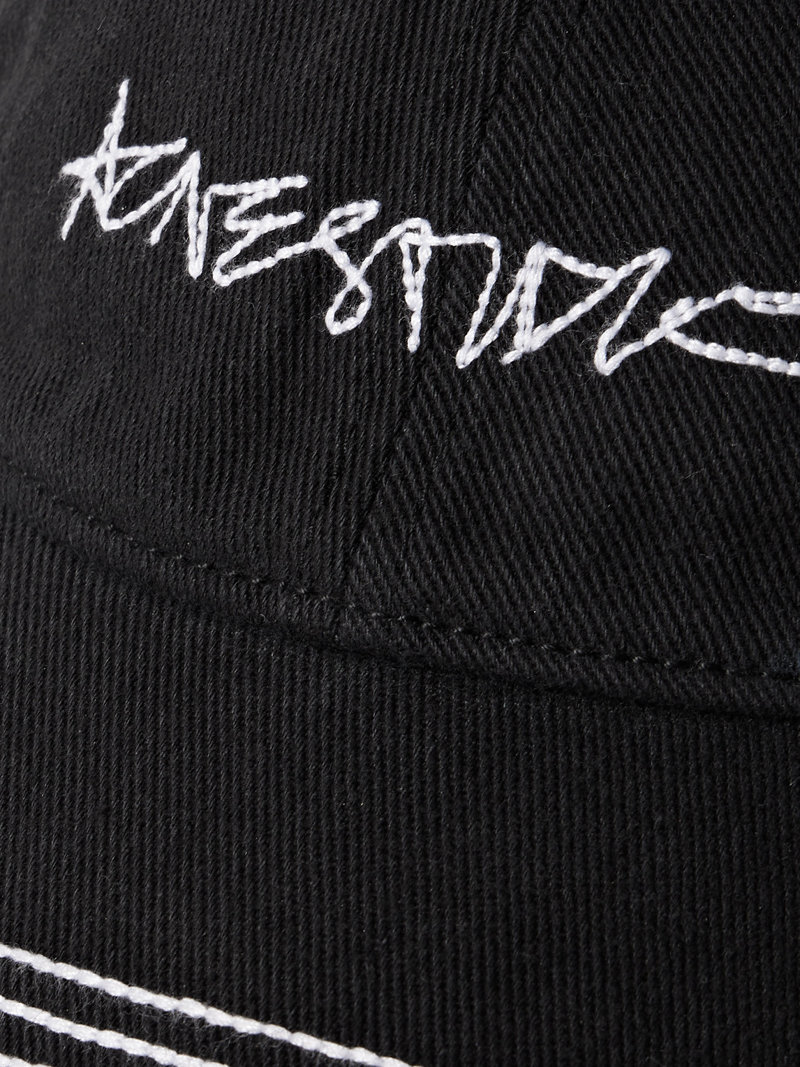 Acne Studios Cuddy Logo-embroidered Organic Cotton-twill Baseball Cap In Black