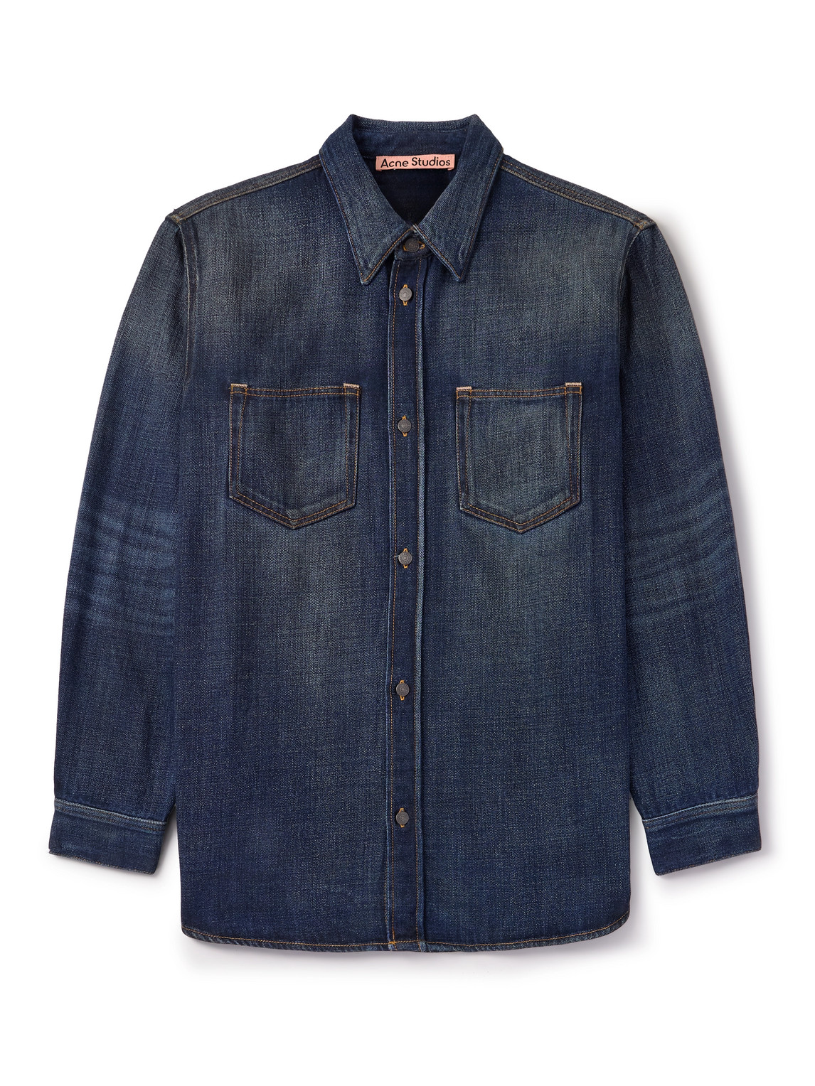 Acne Studios Karto U Yoyogi Oversized Denim Overshirt In Blue