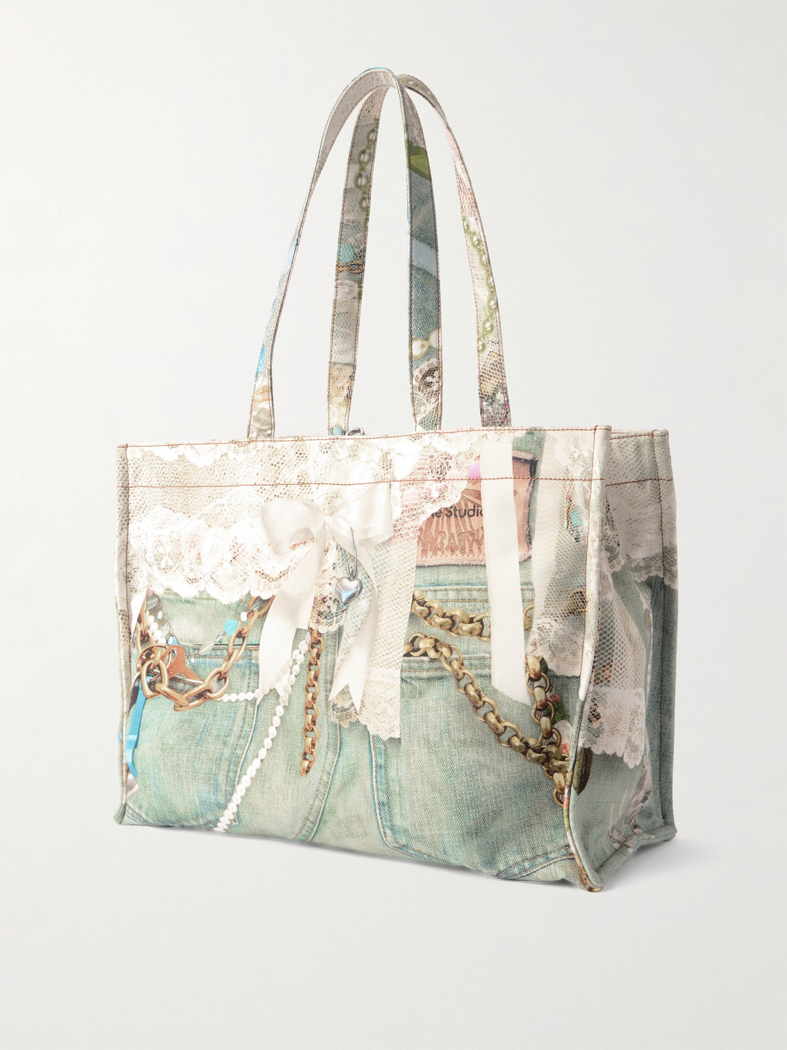 Acne Studios Printed Canvas Tote Bag