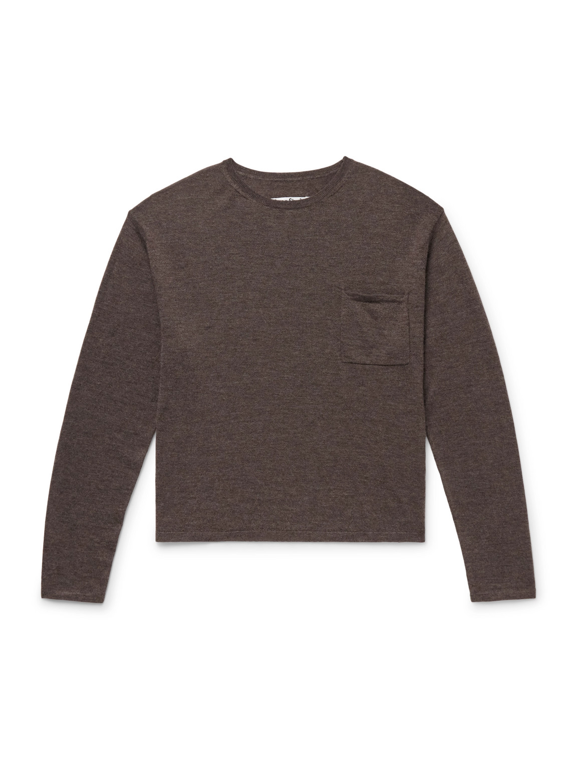 Acne Studios Kluna Logo-appliquéd Cashmere Sweater In Brown