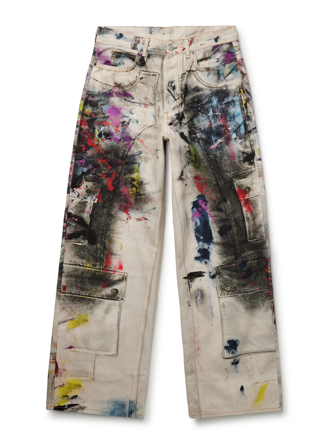 Acne Studios 1981 Wide-leg Trompe L'oeil Printed Jeans