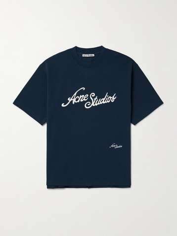 ACNE STUDIOS Exford Logo-Embroidered Cotton-Piqué T-Shirt