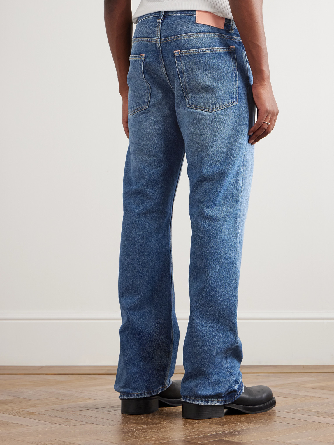 Acne Studios 2010m Straight-leg Distressed Jeans In Blue