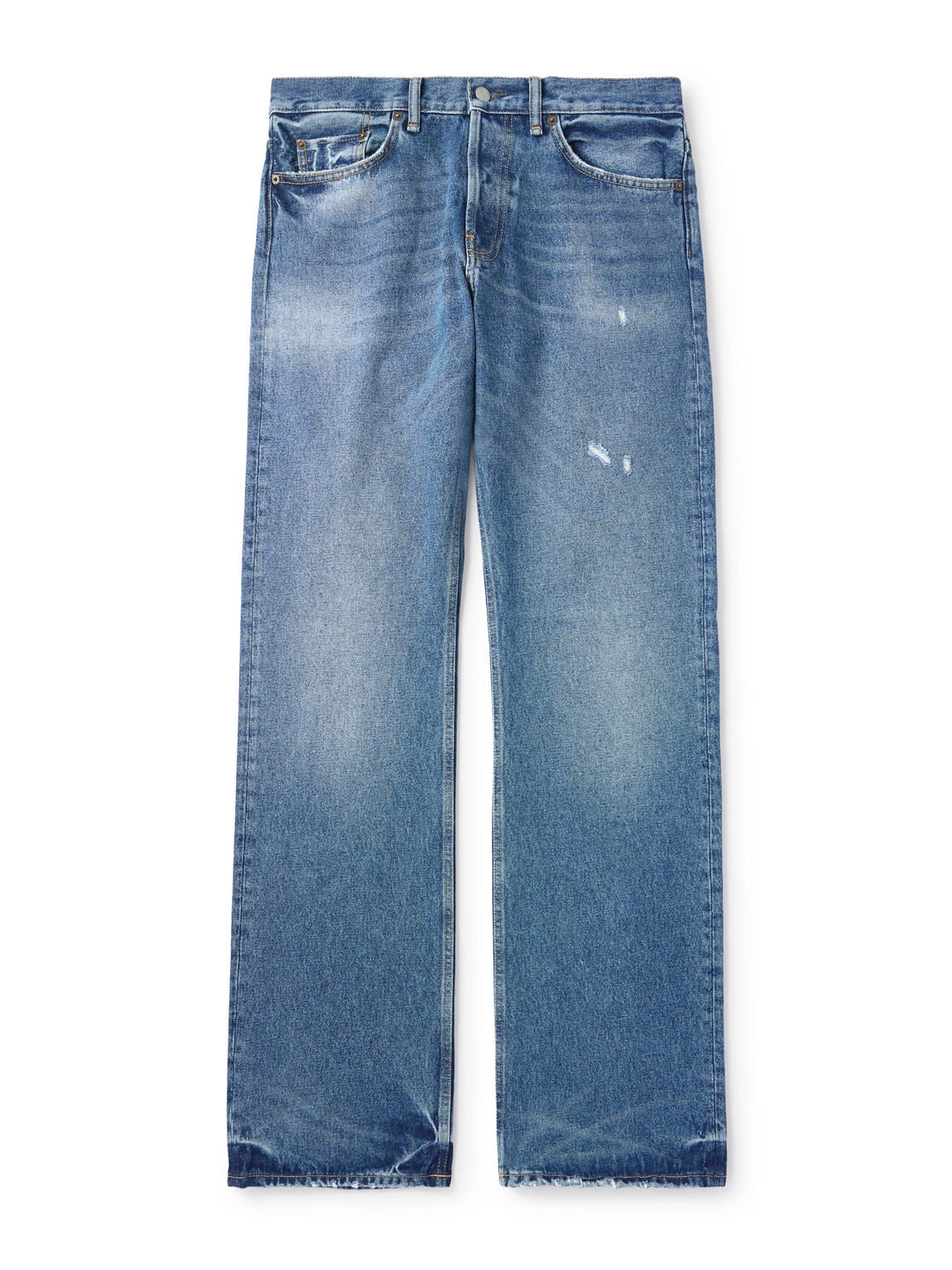 Acne Studios 2010m Straight-leg Distressed Jeans In Blue