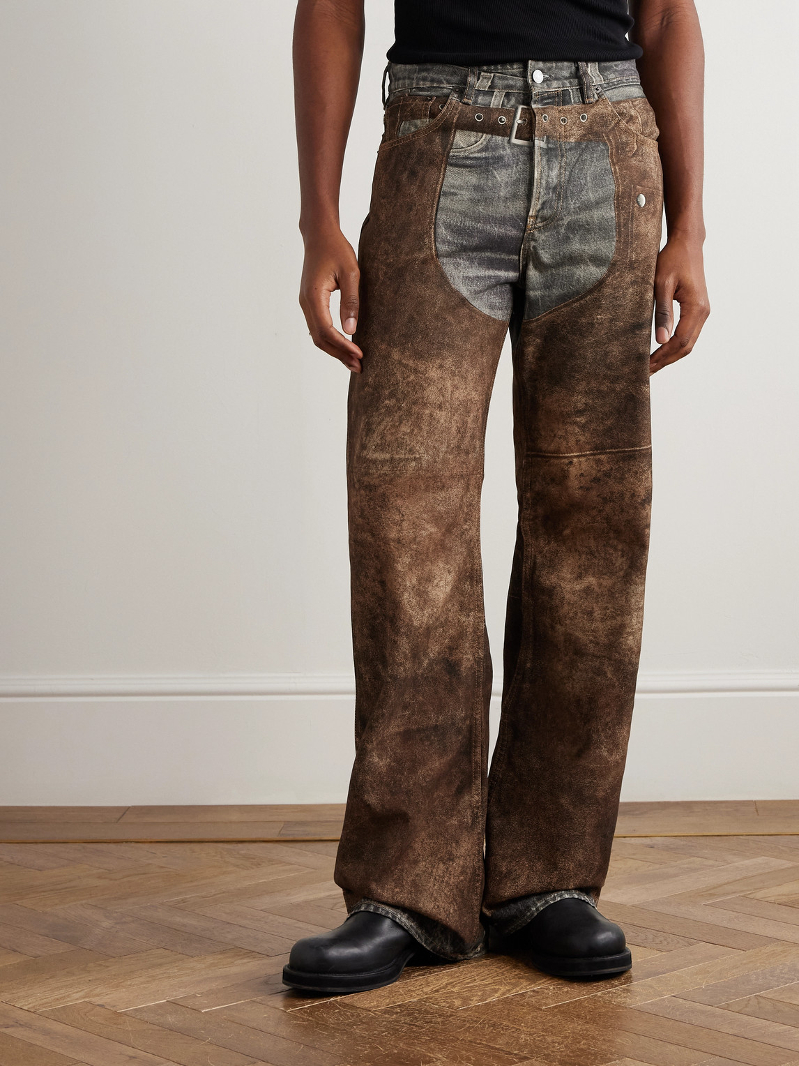 Acne Studios Men Regular Pantalone In Brown