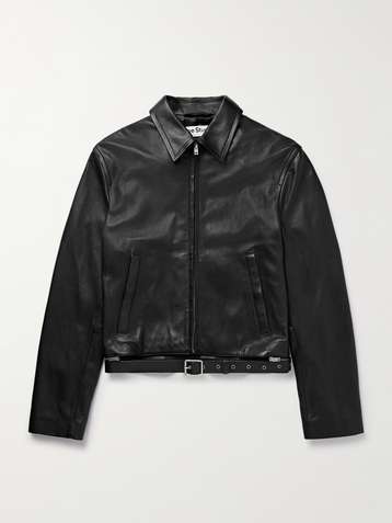 ACNE STUDIOS Lascari Slim-Fit Belted Leather Jacket
