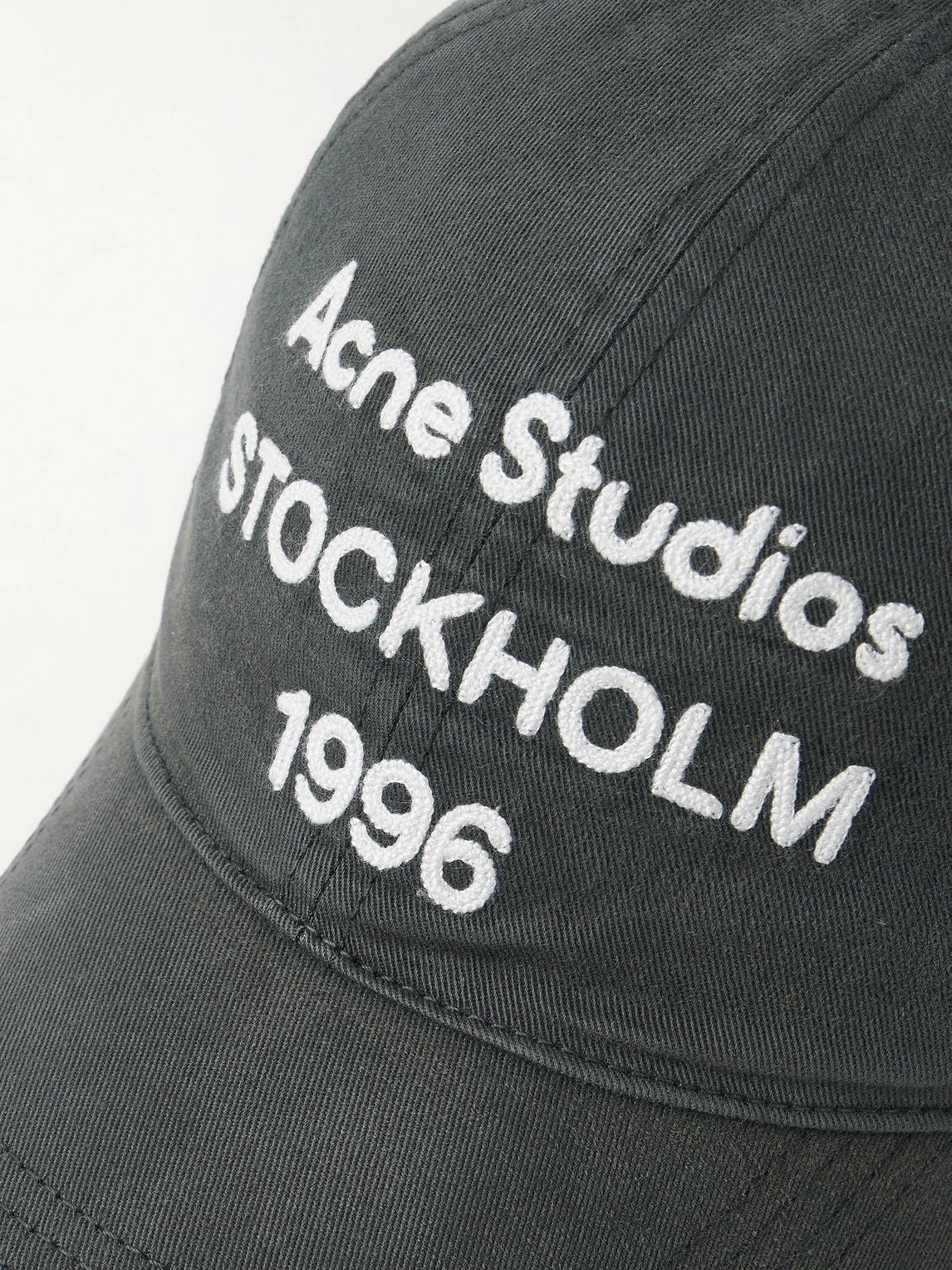  Acne Studios - Logo-embroidered Cotton-twill Baseball Cap - Men - Black 