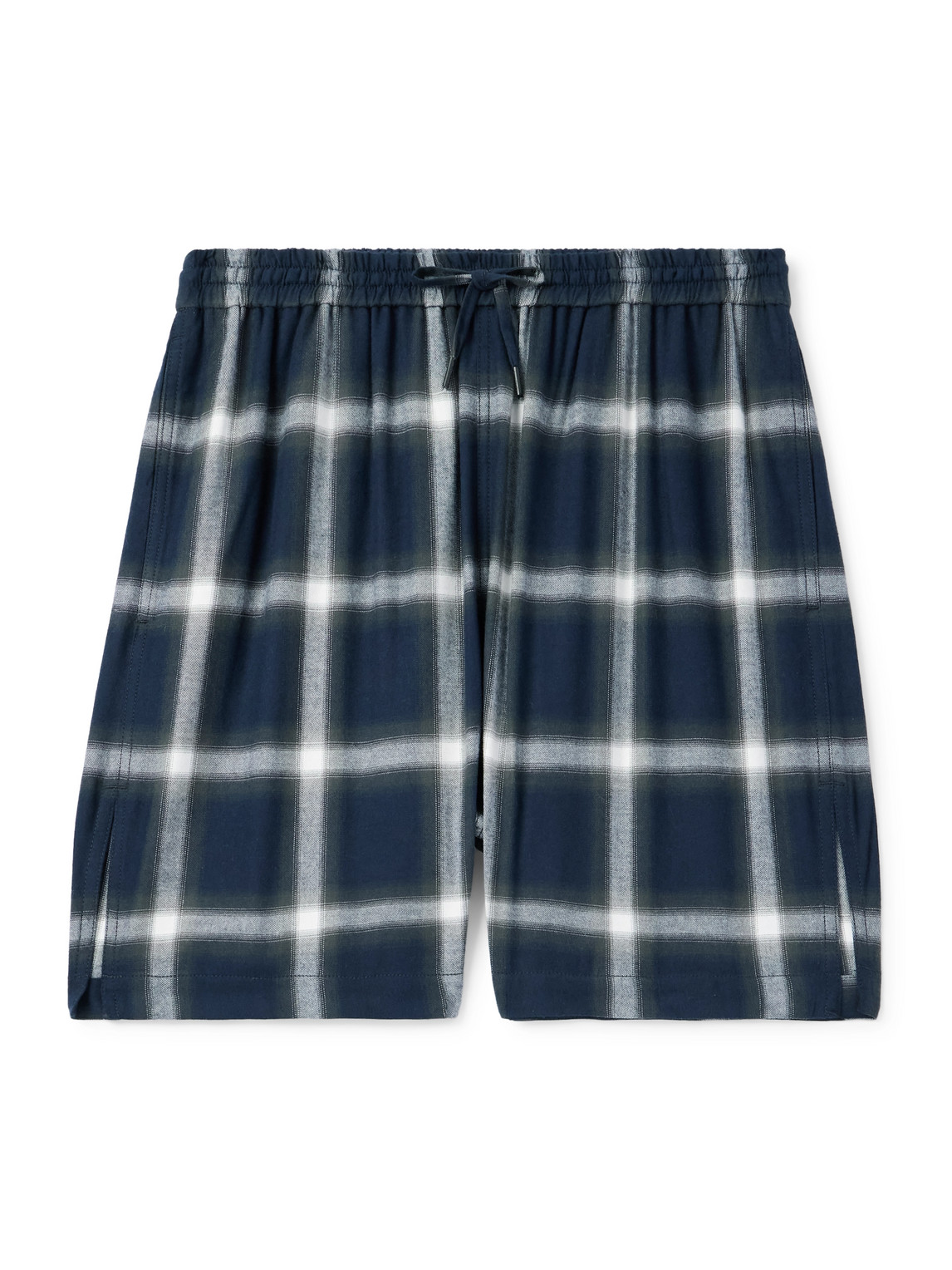 Rannel Straight-Leg Checked Cotton-Flannel Drawstring Shorts