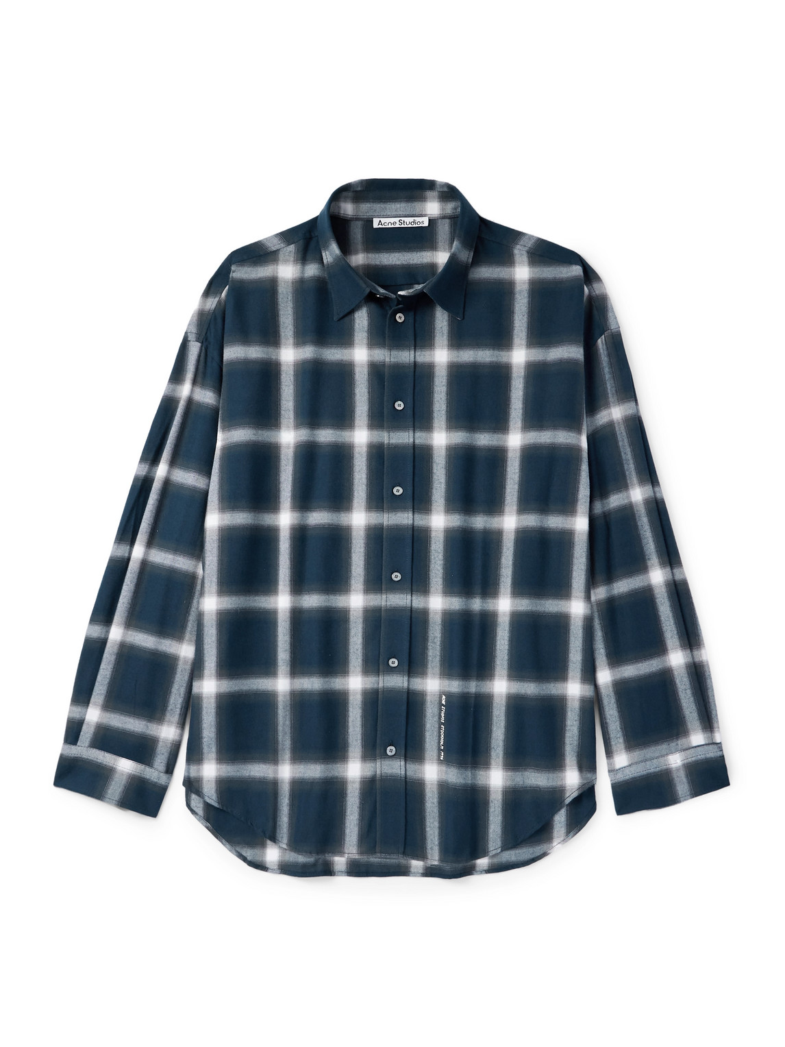 Acne Studios Setar Checked Organic Cotton-flannel Shirt In Green