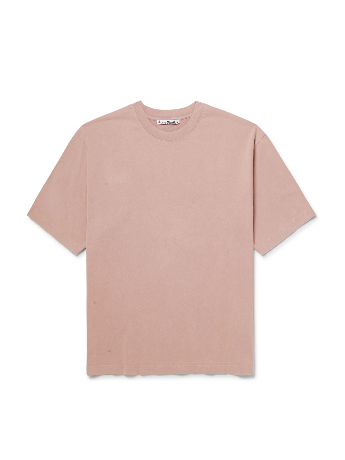 Acne Studios Extorr Logo-appliquéd Garment-dyed Cotton-jersey T-shirt In Brown