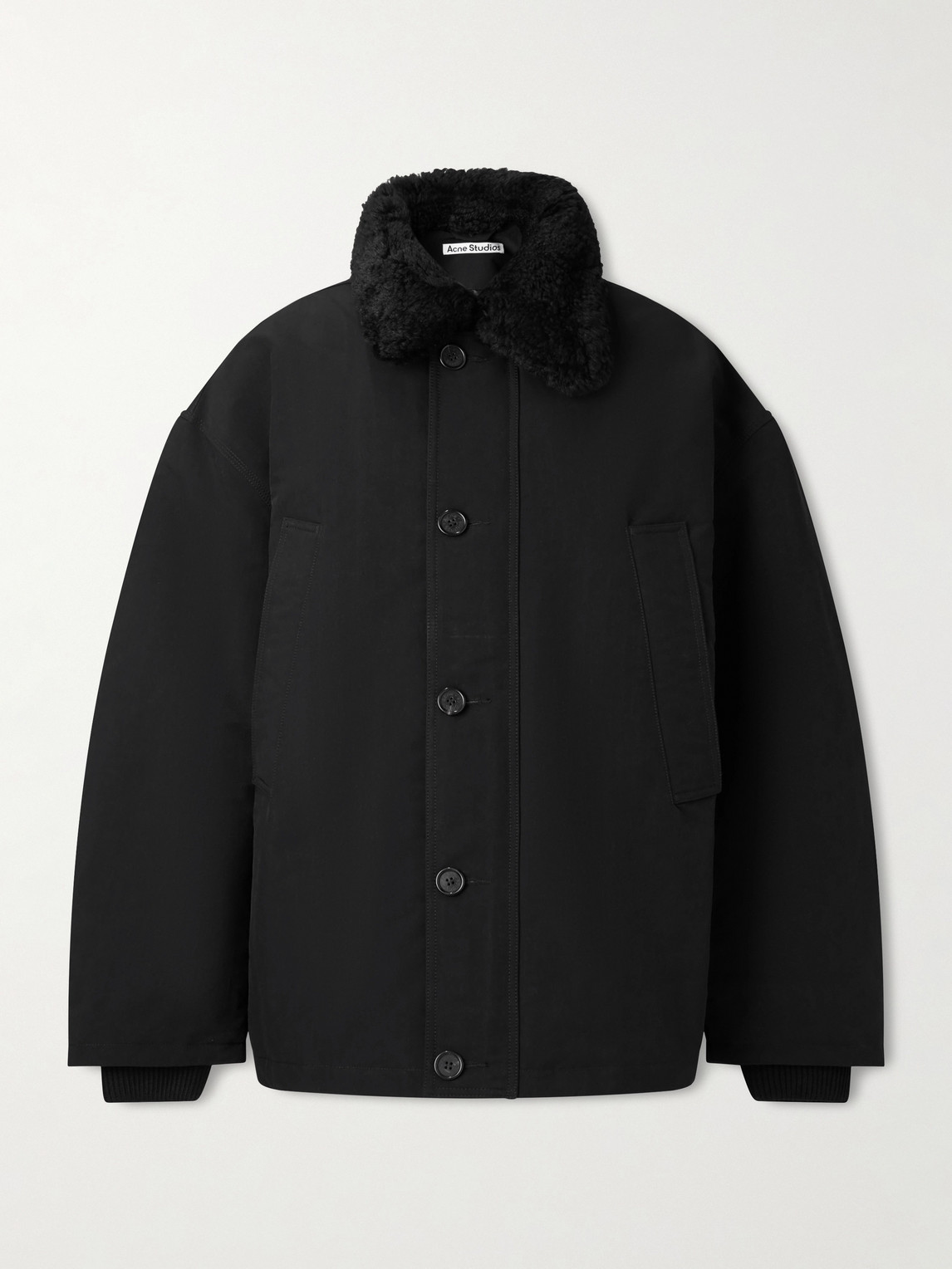 Acne Studios Omanti Shearling-Trimmed Padded Peached-Nylon Parka IT 52