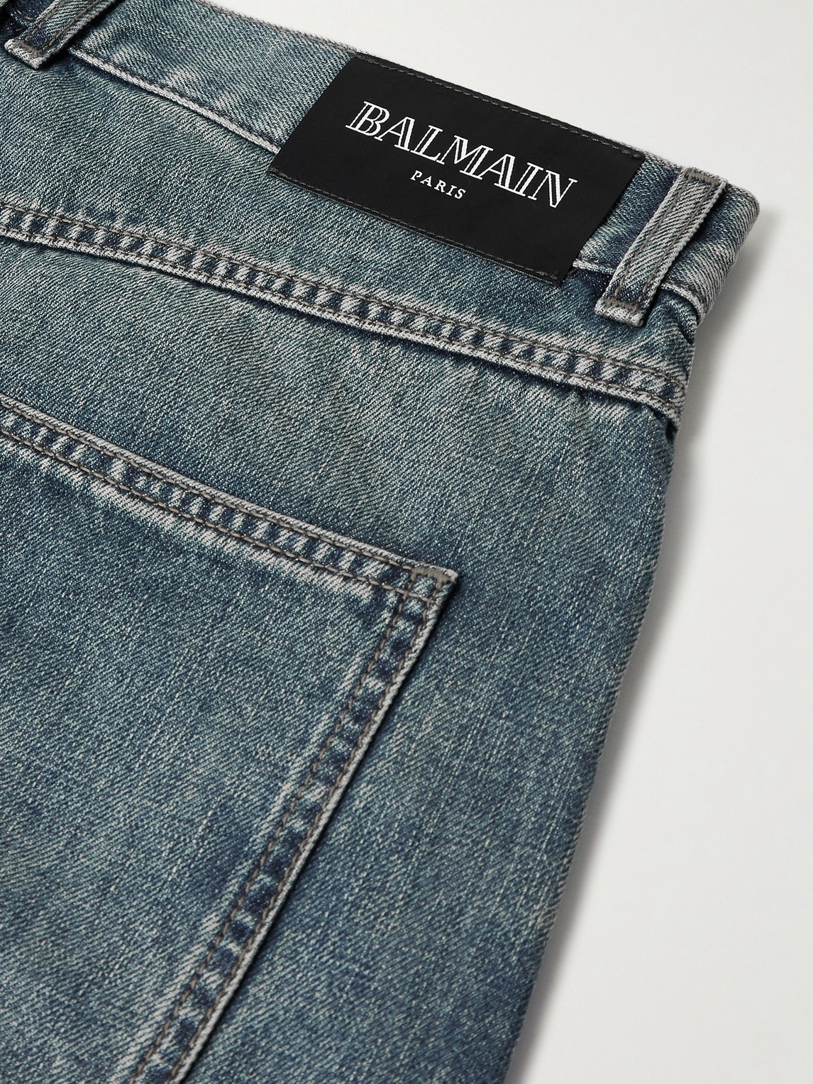 Balmain Wide-leg Jeans In Black