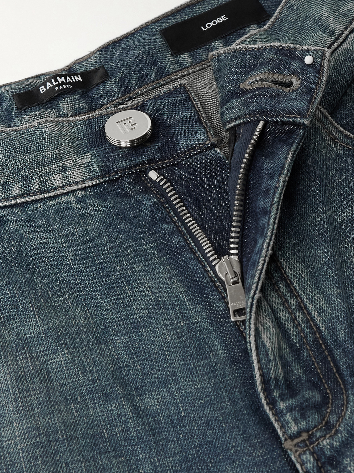 Balmain Wide-leg Jeans In Black