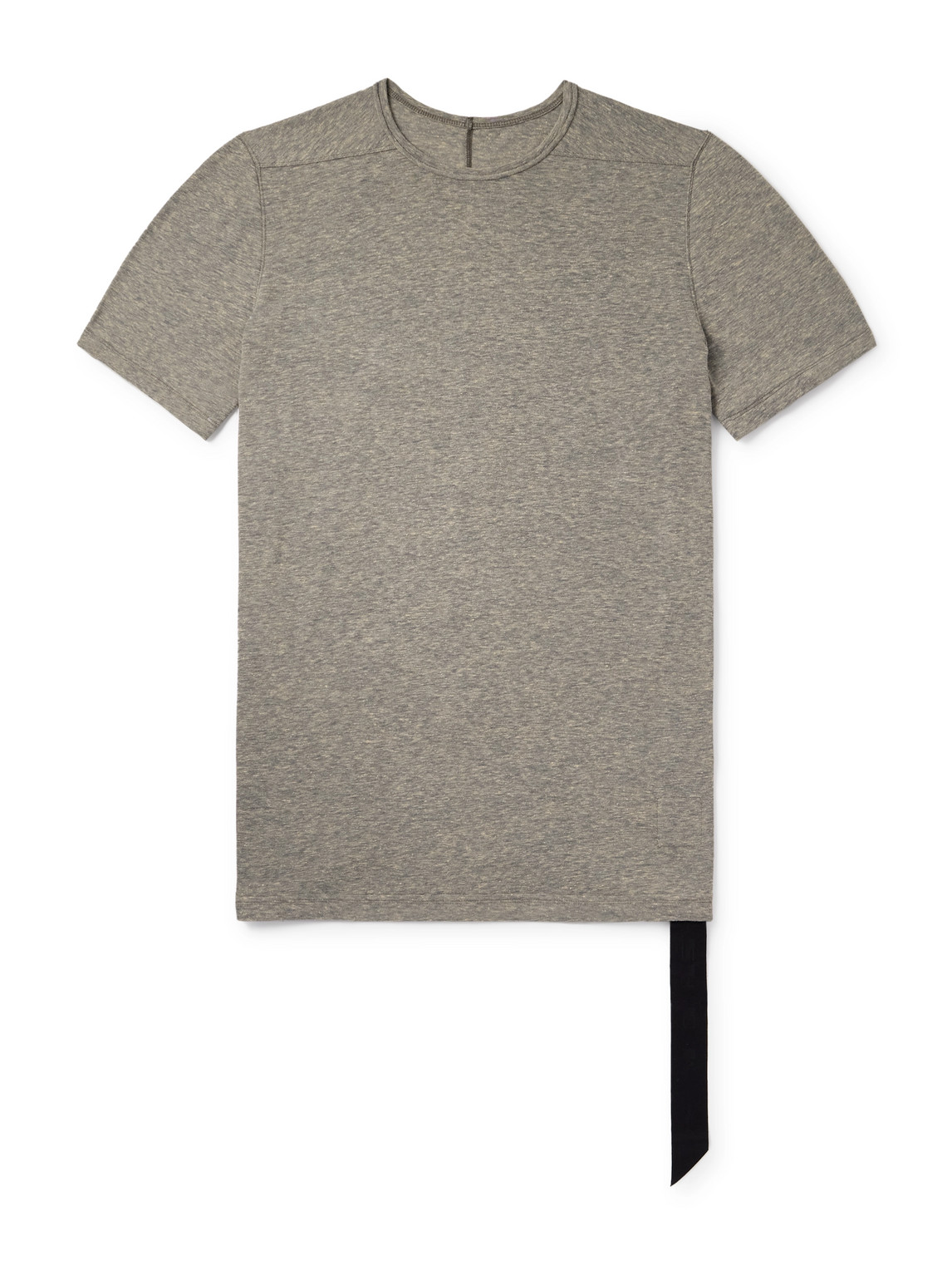 Rick Owens Drkshdw Level Slim-fit Webbing-trimmed Cotton-jersey T-shirt In Gray