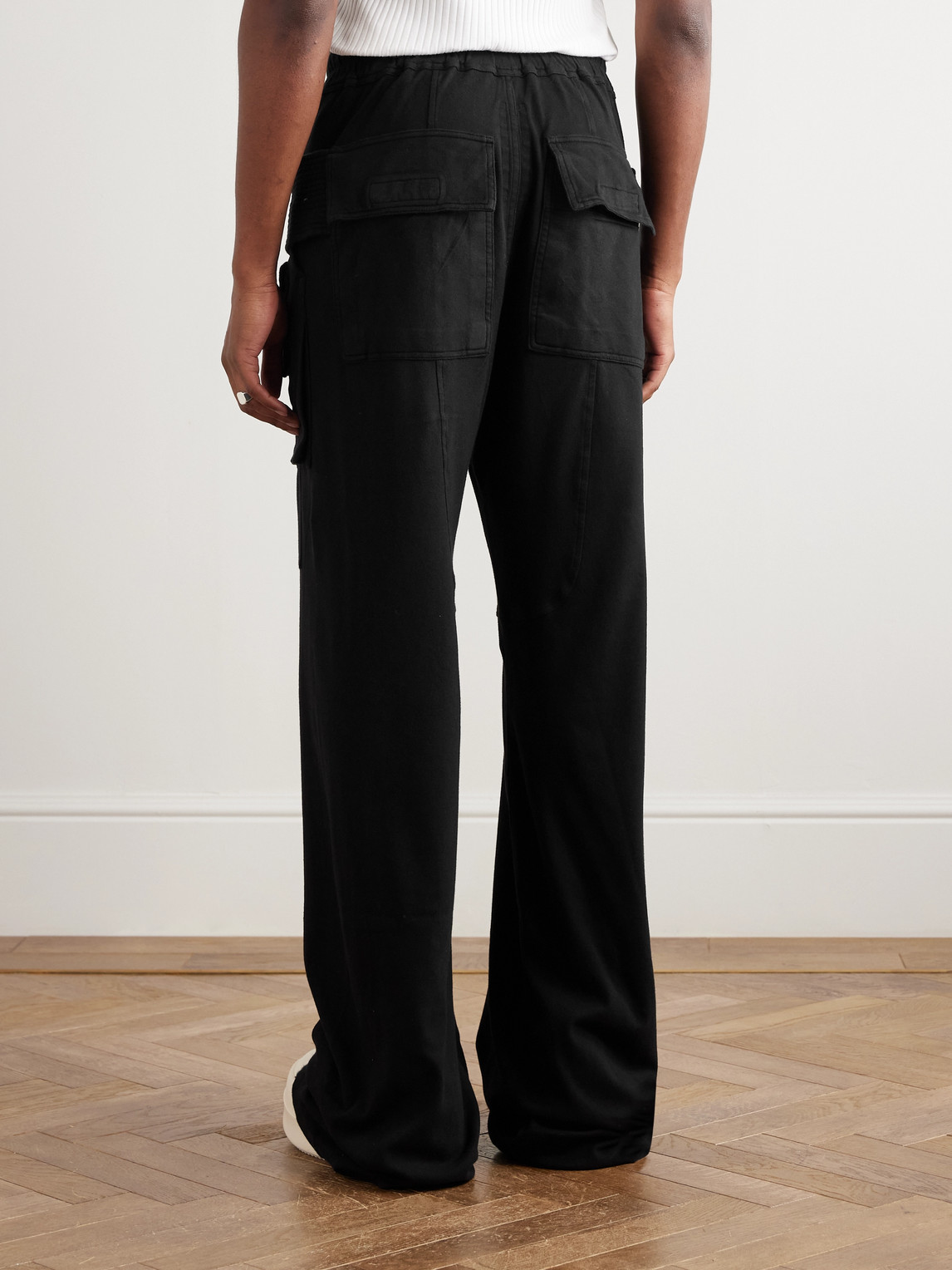Rick Owens Drkshdw Drkshdw By Rick Owens Creatch Wide Cargo Pants In Black