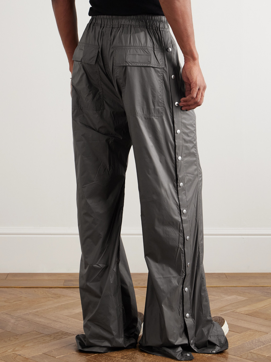 Rick Owens Drkshdw Pusher Wide-leg Nylon-canvas Drawstring Trousers In Multi