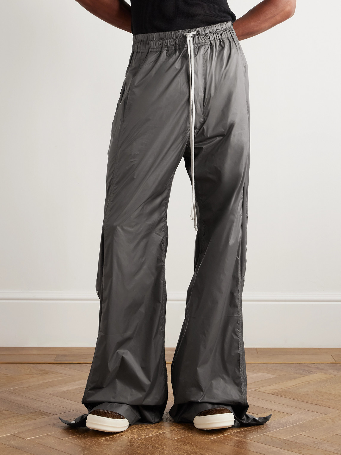 Rick Owens Drkshdw Pusher Wide-leg Nylon-canvas Drawstring Trousers In Multi