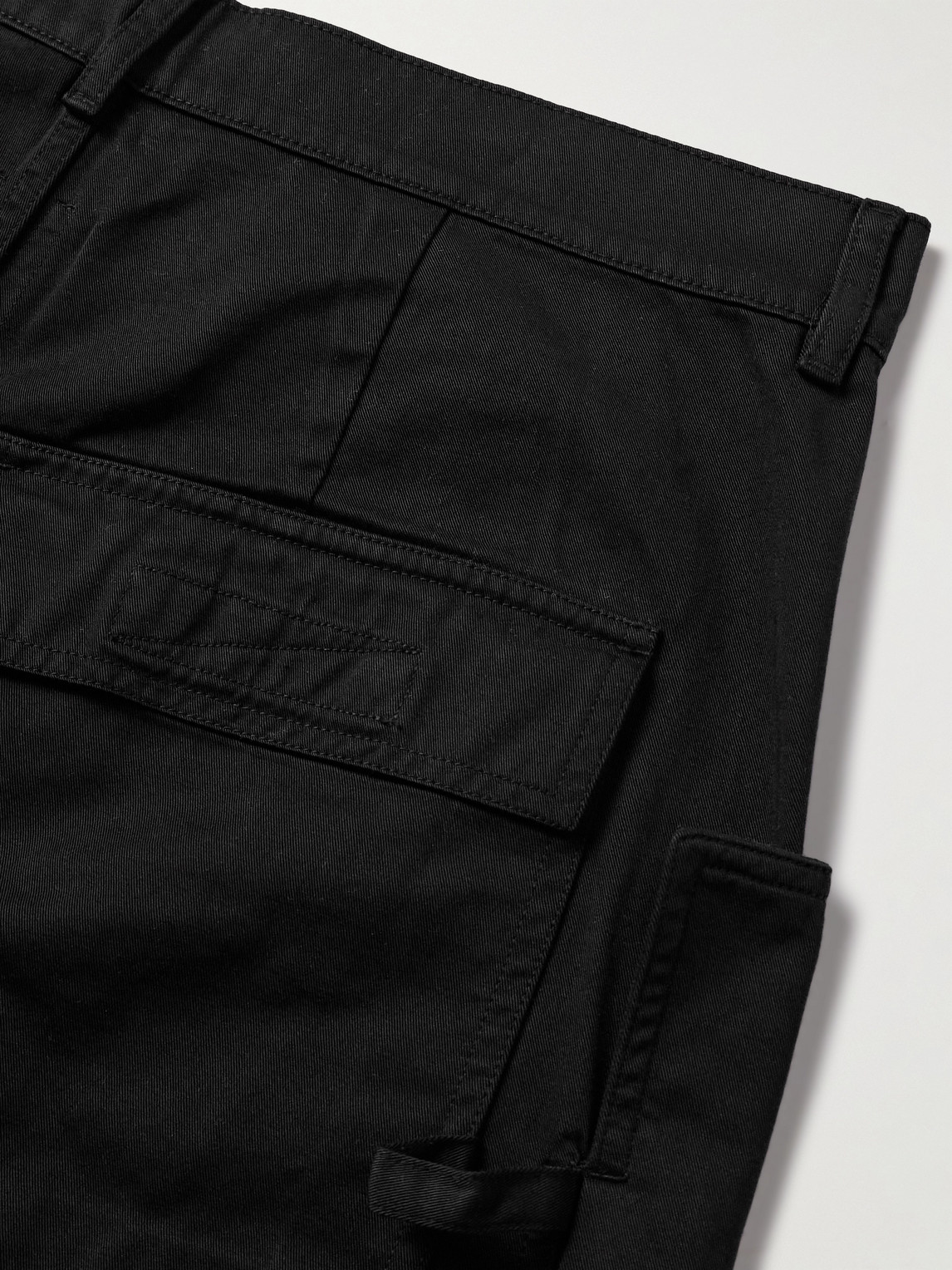 Rick Owens Drkshdw Stefan Wide-leg Cotton-twill Cargo Trousers In Black