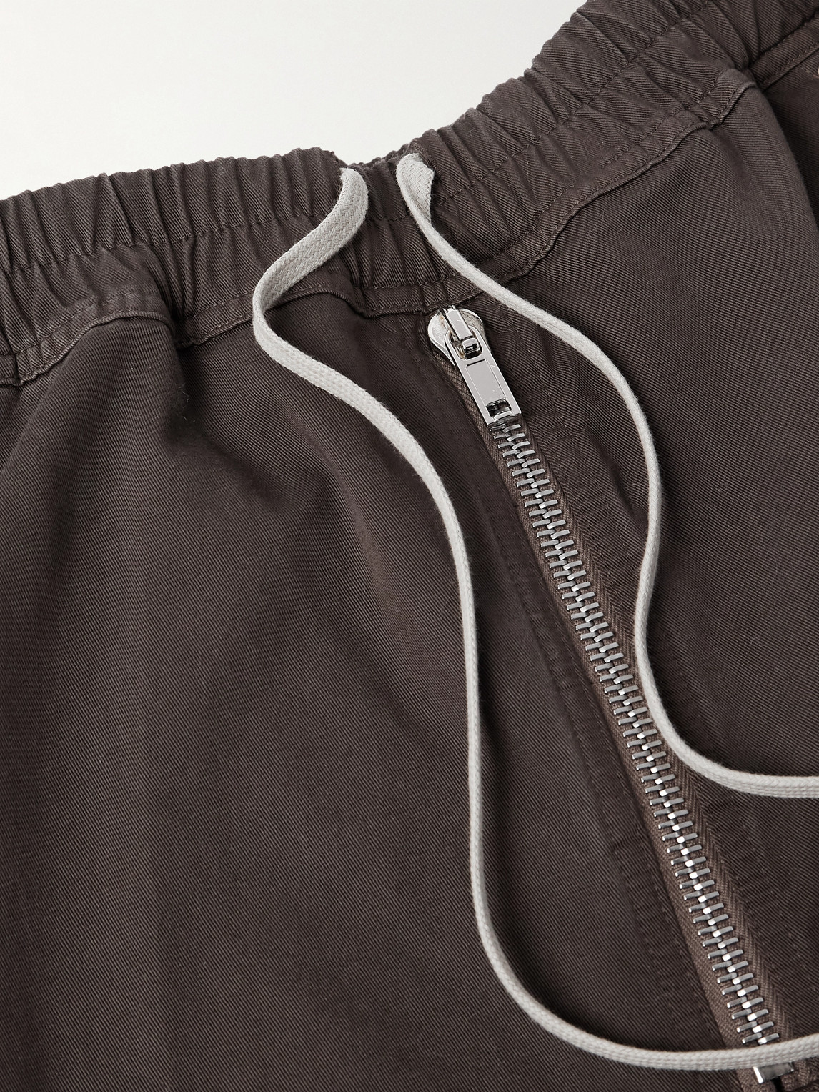 Rick Owens Drkshdw Drkshdw Wide-leg Cotton Drawstring Cargo Trousers In Brown